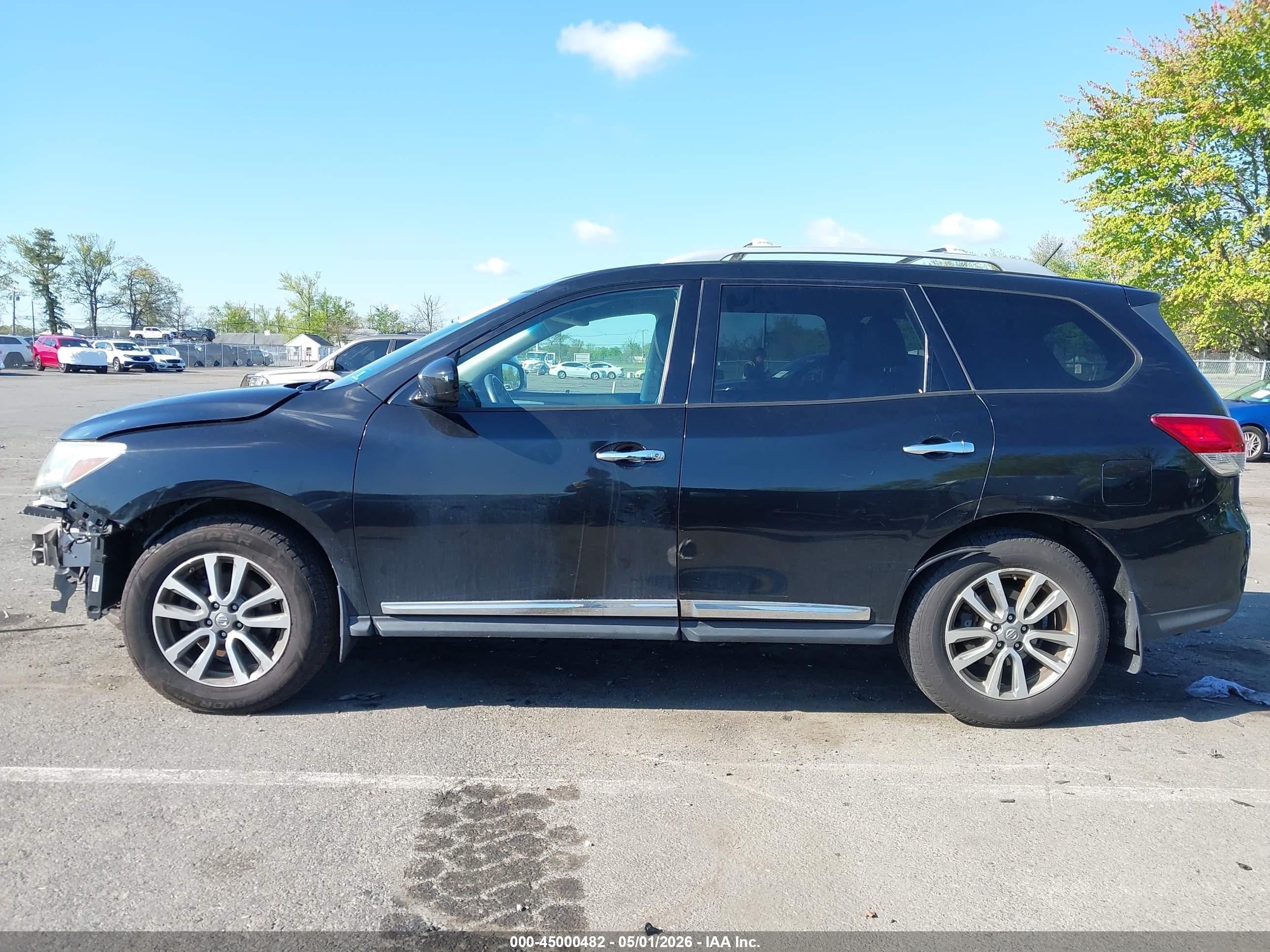 2015 Nissan Pathfinder Sl Black vin: 5N1AR2MMXFC630145