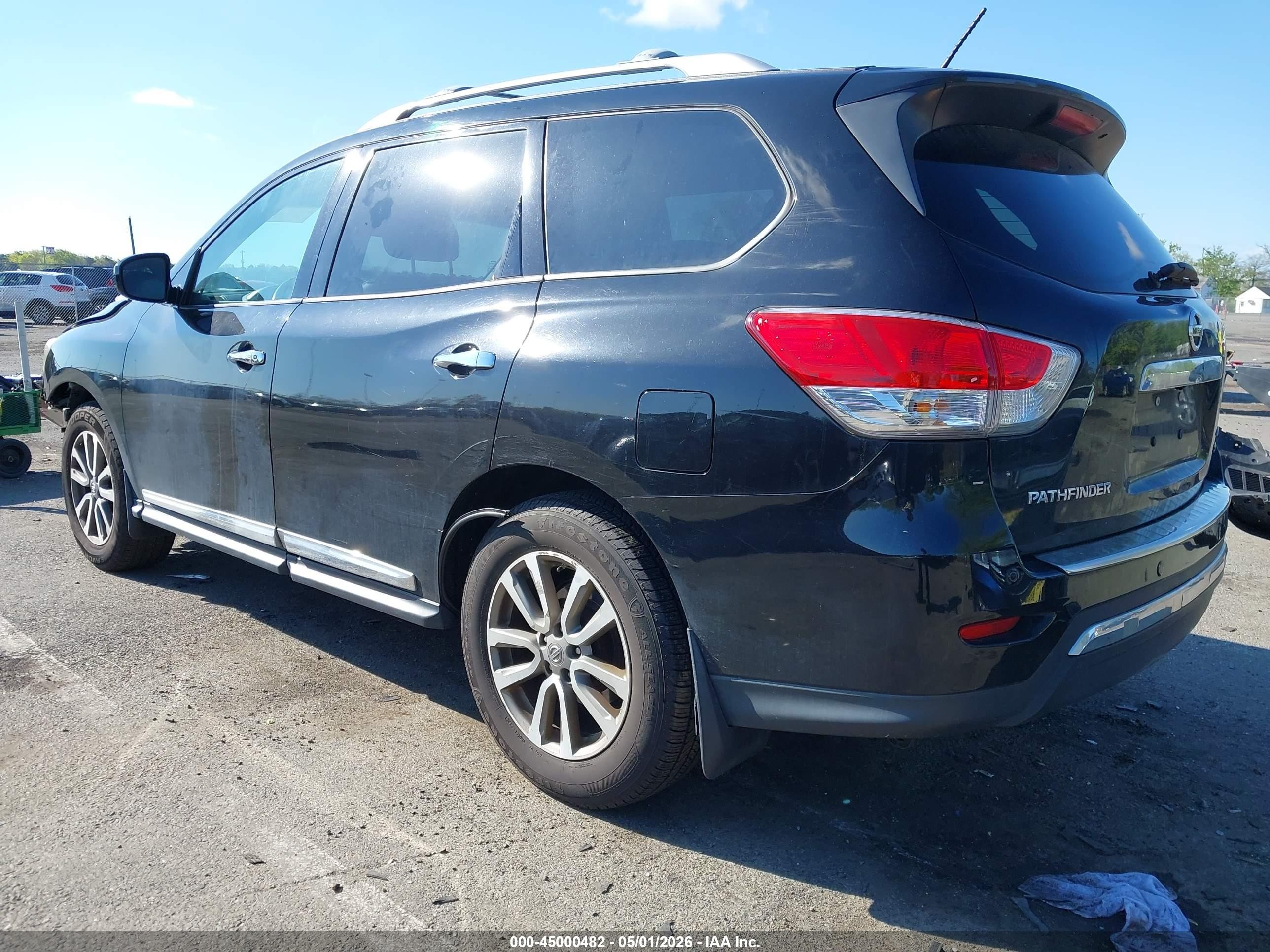2015 Nissan Pathfinder Sl Black vin: 5N1AR2MMXFC630145