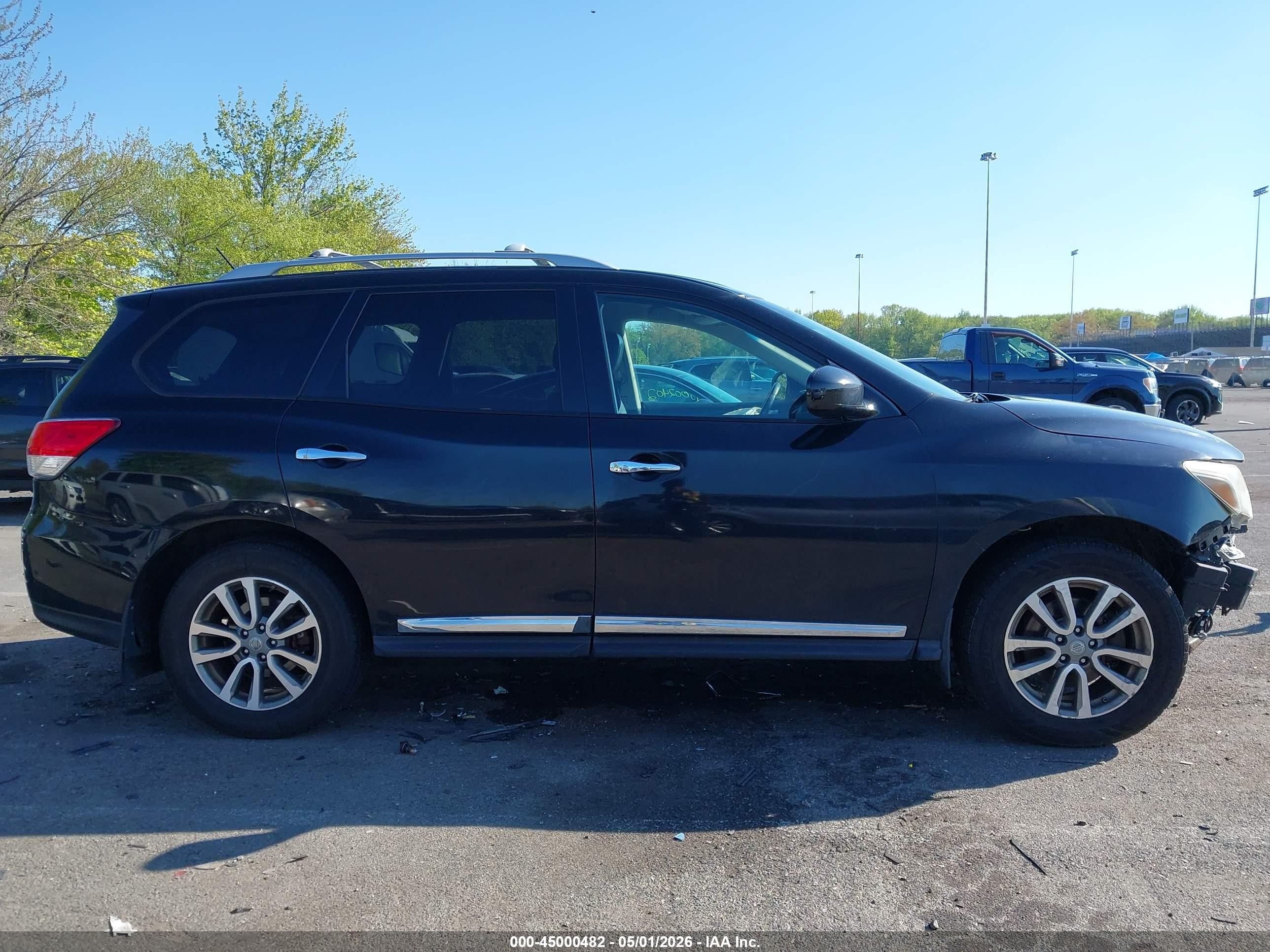 2015 Nissan Pathfinder Sl Black vin: 5N1AR2MMXFC630145