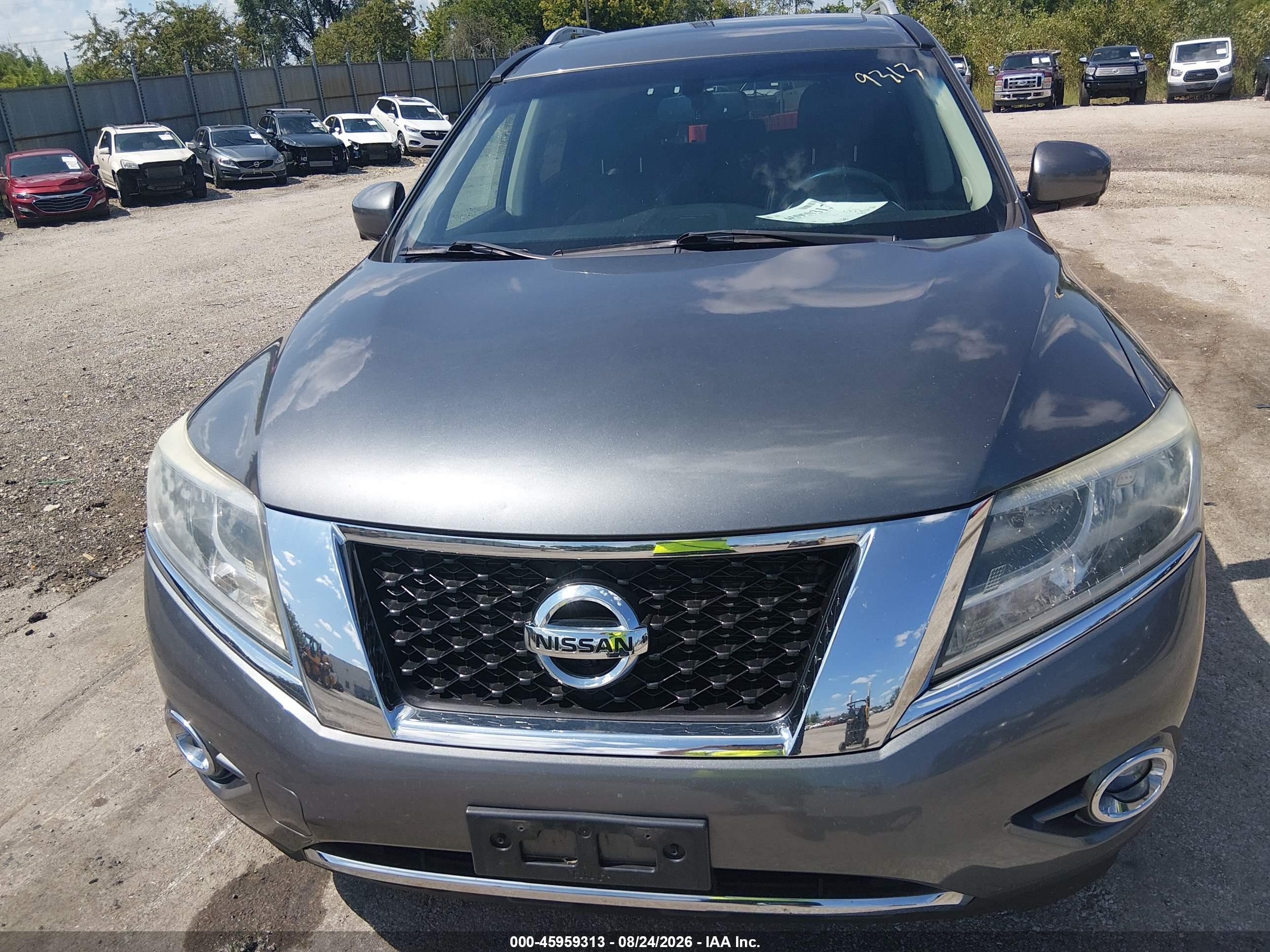 2015 Nissan Pathfinder Platinum Gray vin: 5N1AR2MMXFC631182
