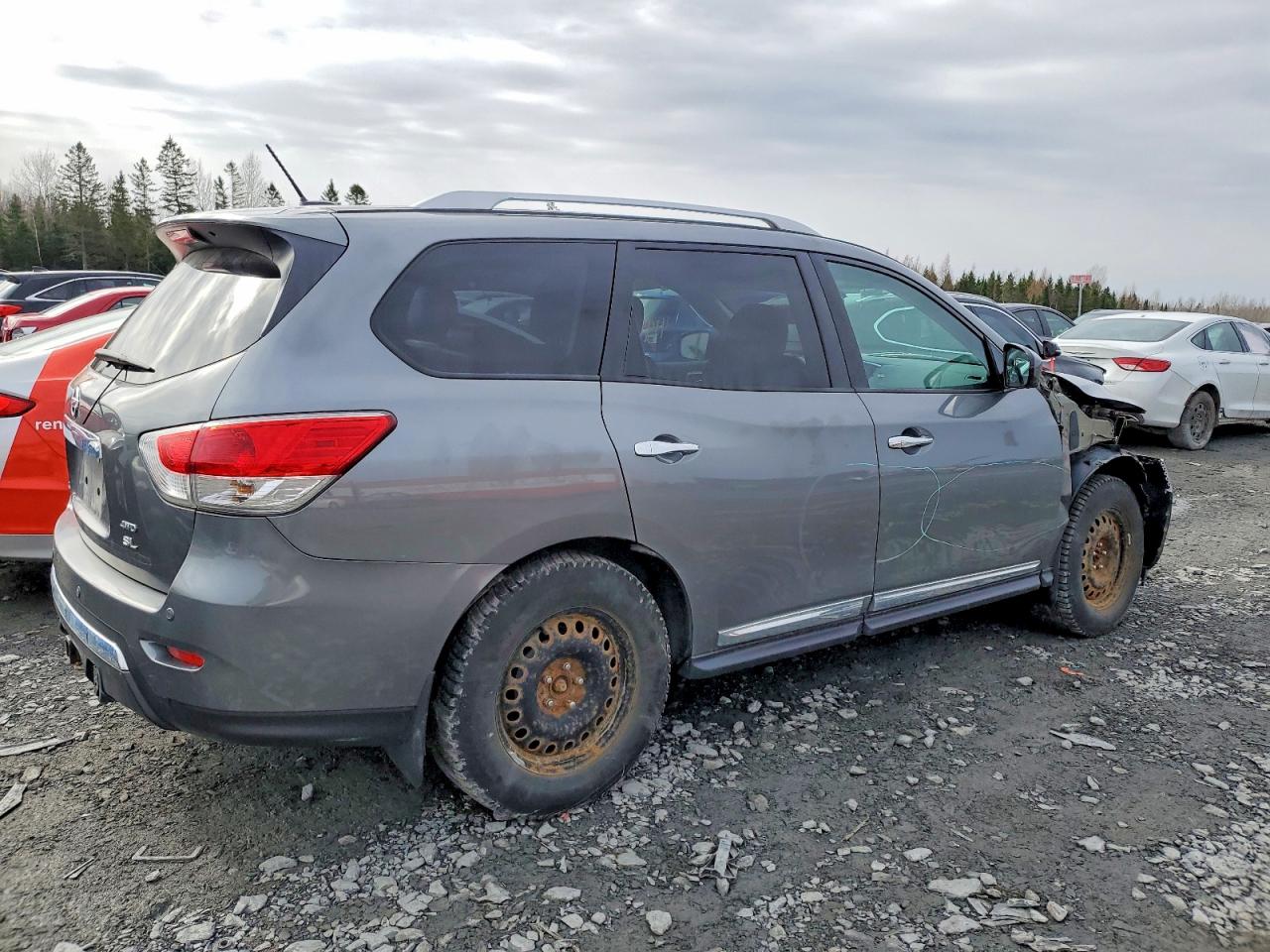 2015 Nissan Pathfinder S Gray vin: 5N1AR2MMXFC662884