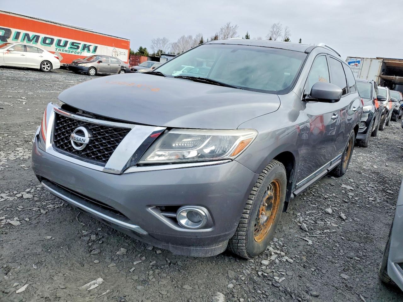 2015 Nissan Pathfinder S Gray vin: 5N1AR2MMXFC662884