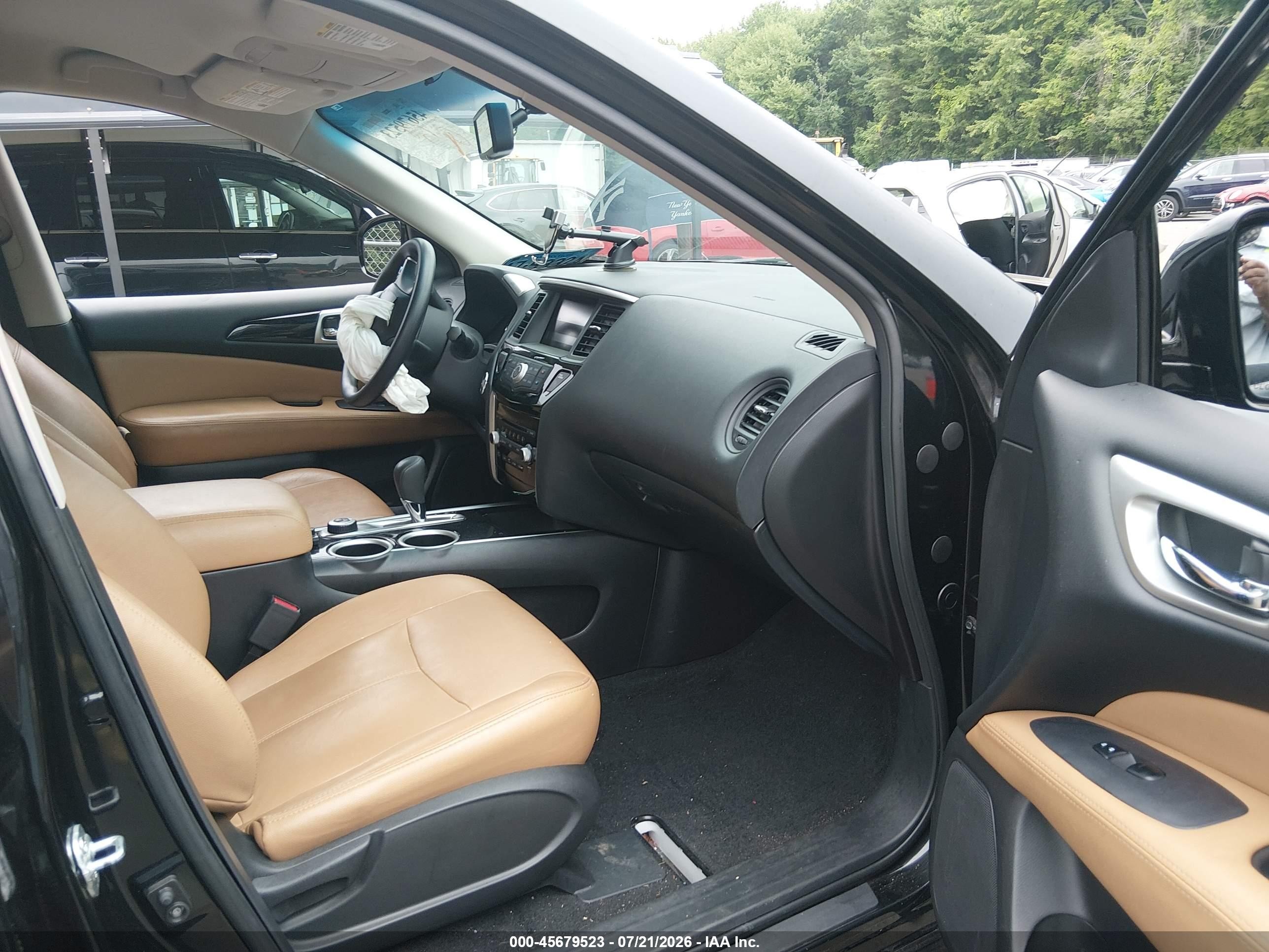 2015 Nissan Pathfinder S Black vin: 5N1AR2MMXFC693262