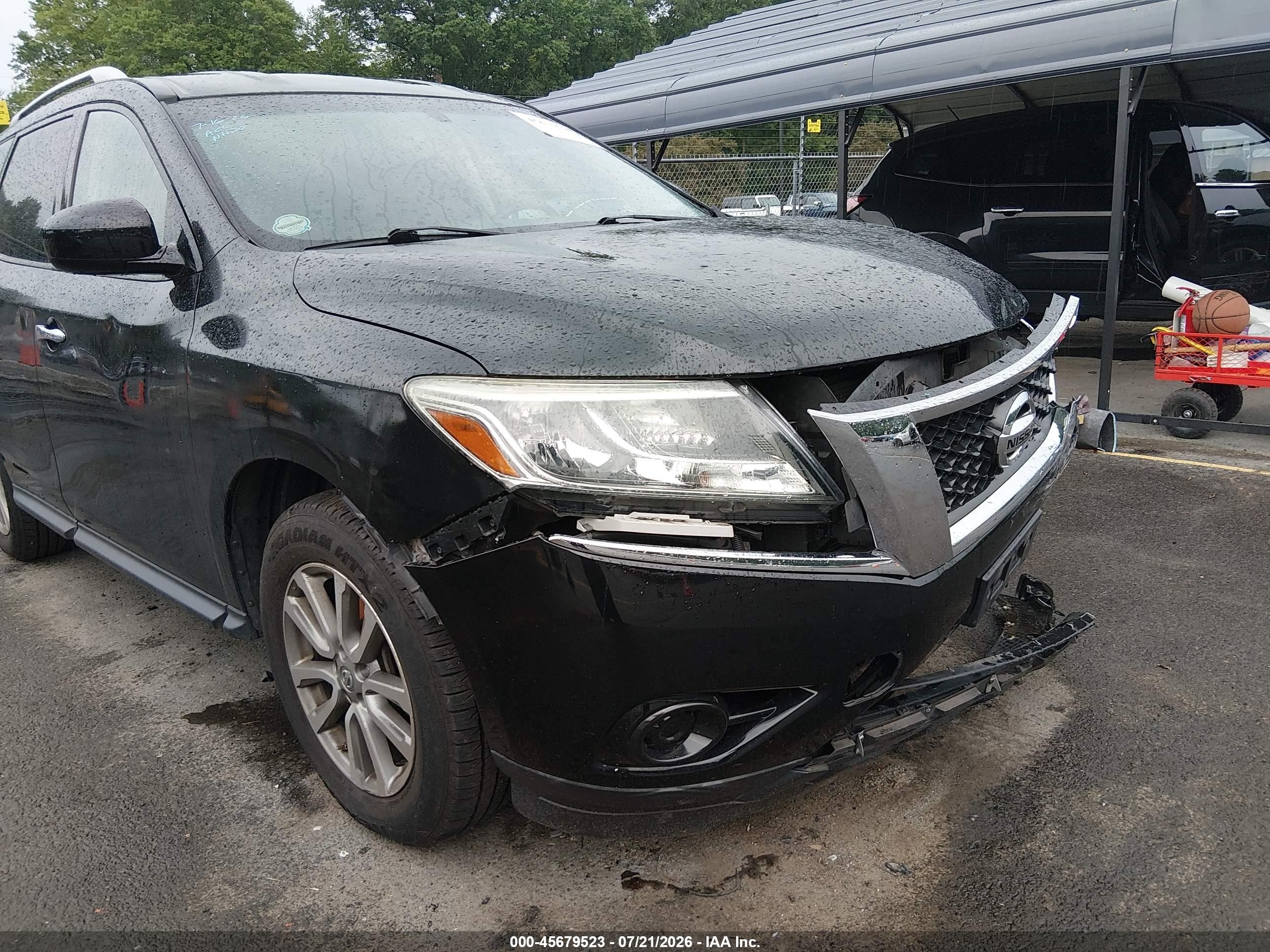 2015 Nissan Pathfinder S Black vin: 5N1AR2MMXFC693262