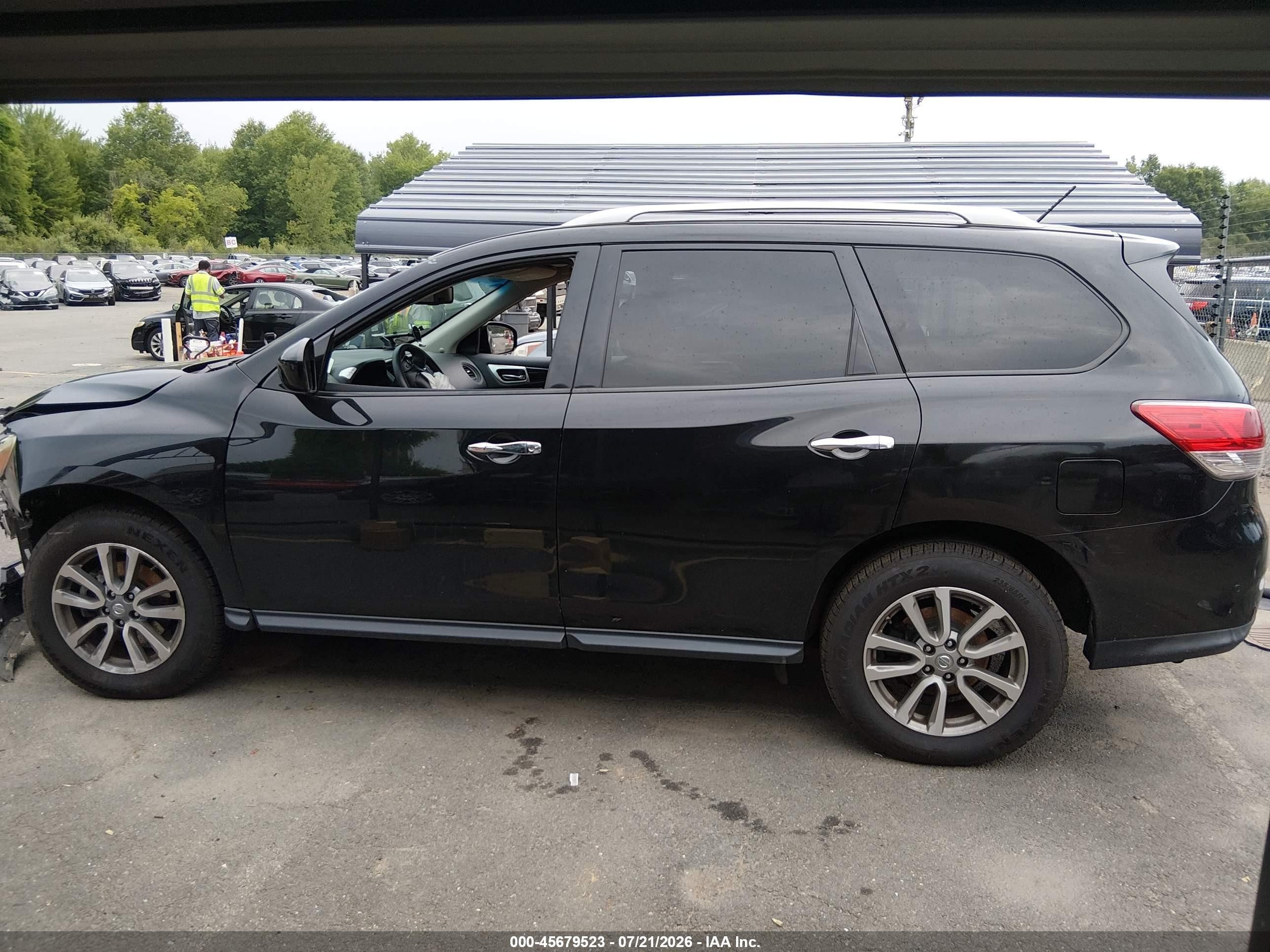 2015 Nissan Pathfinder S Black vin: 5N1AR2MMXFC693262