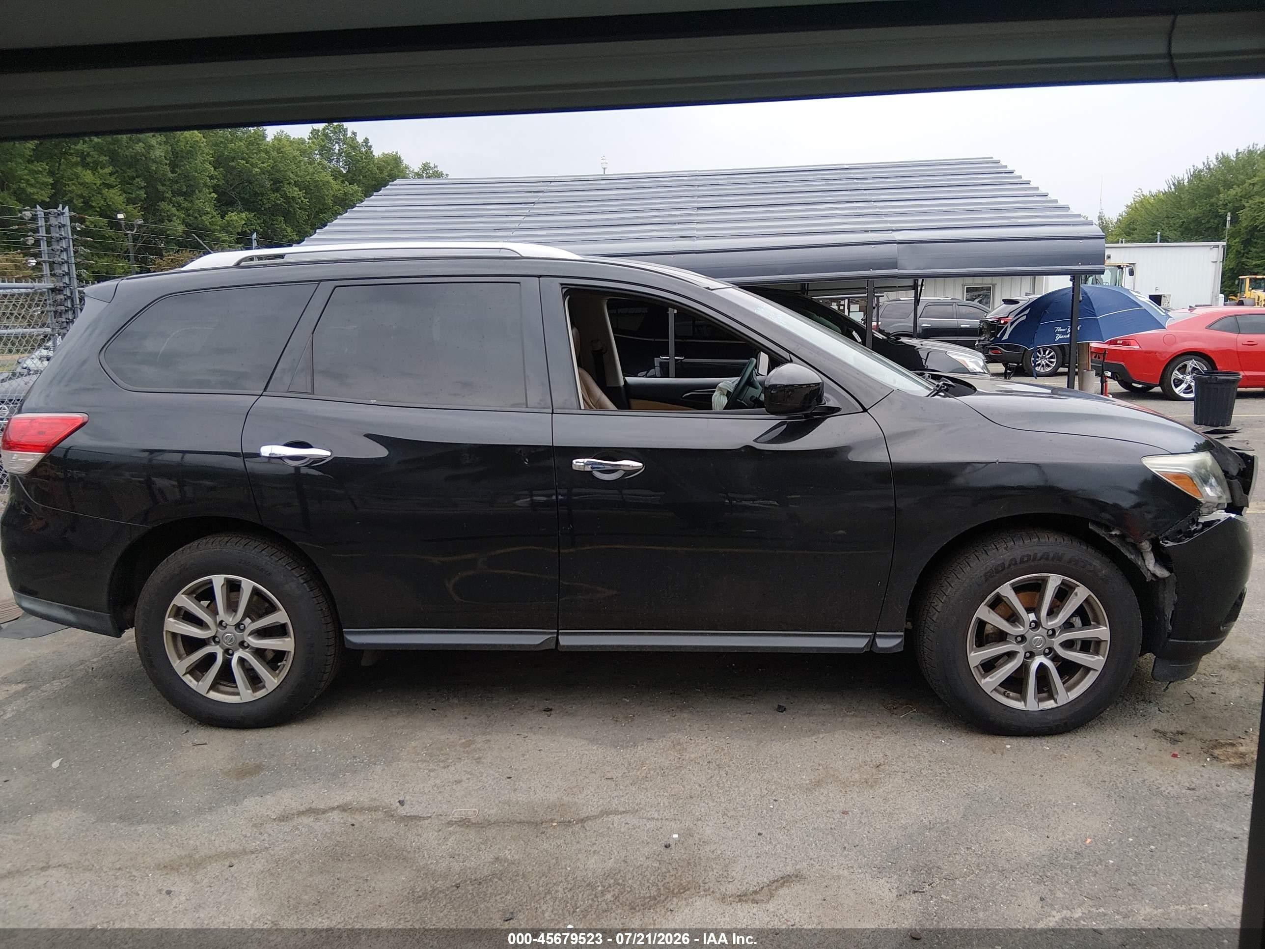 2015 Nissan Pathfinder S Black vin: 5N1AR2MMXFC693262