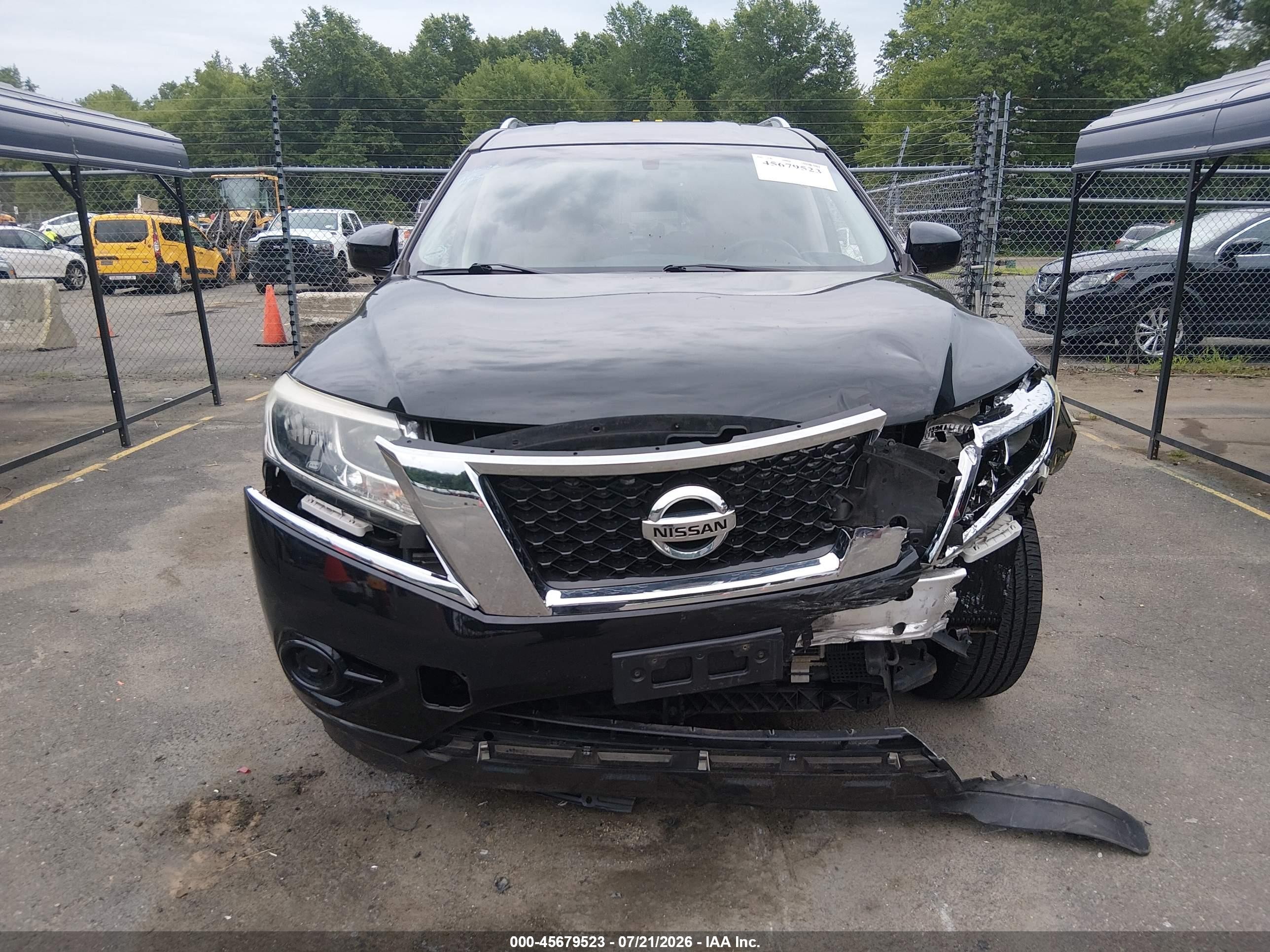 2015 Nissan Pathfinder S Black vin: 5N1AR2MMXFC693262