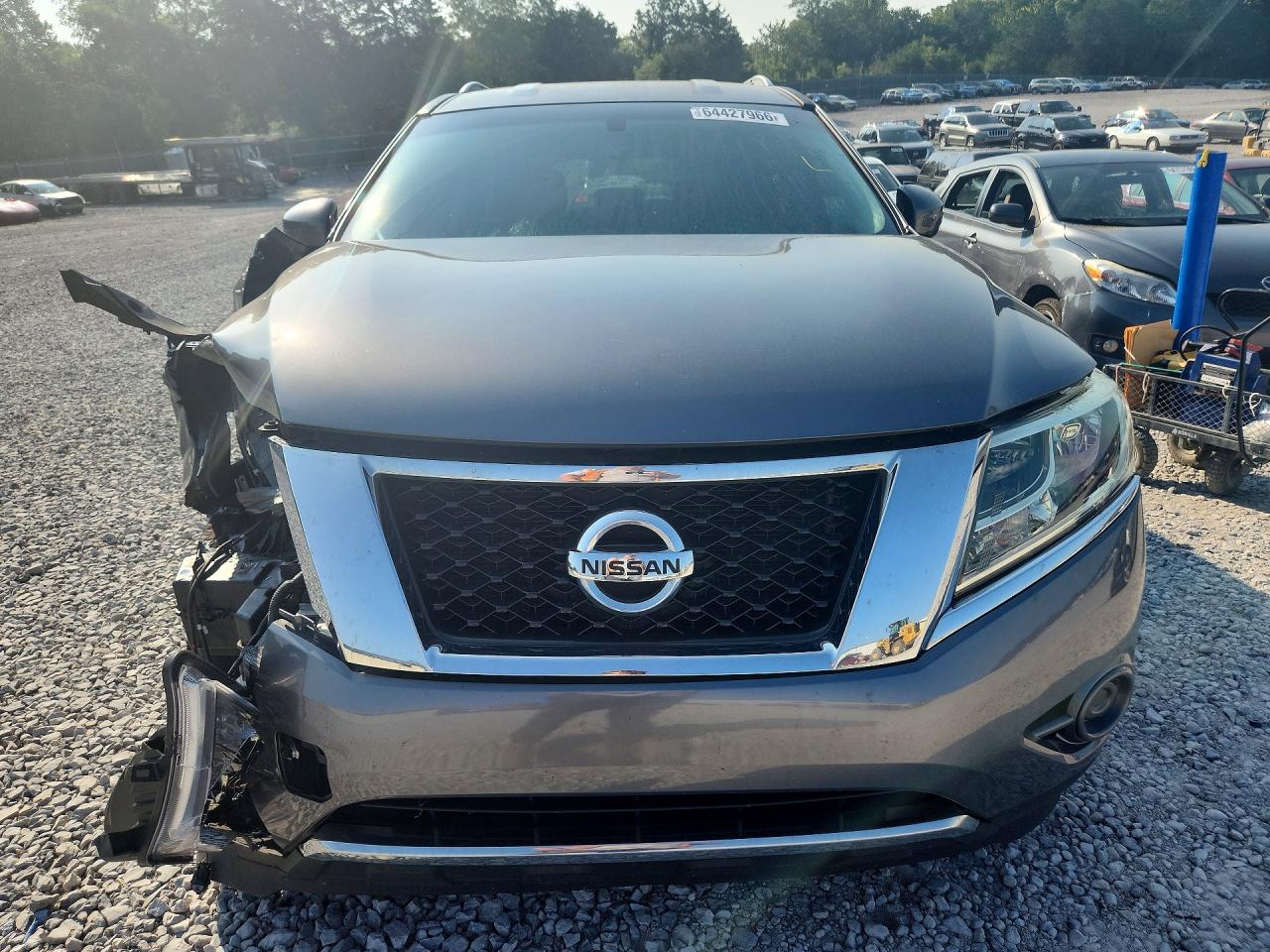 2015 Nissan Pathfinder S Gray vin: 5N1AR2MMXFC711548