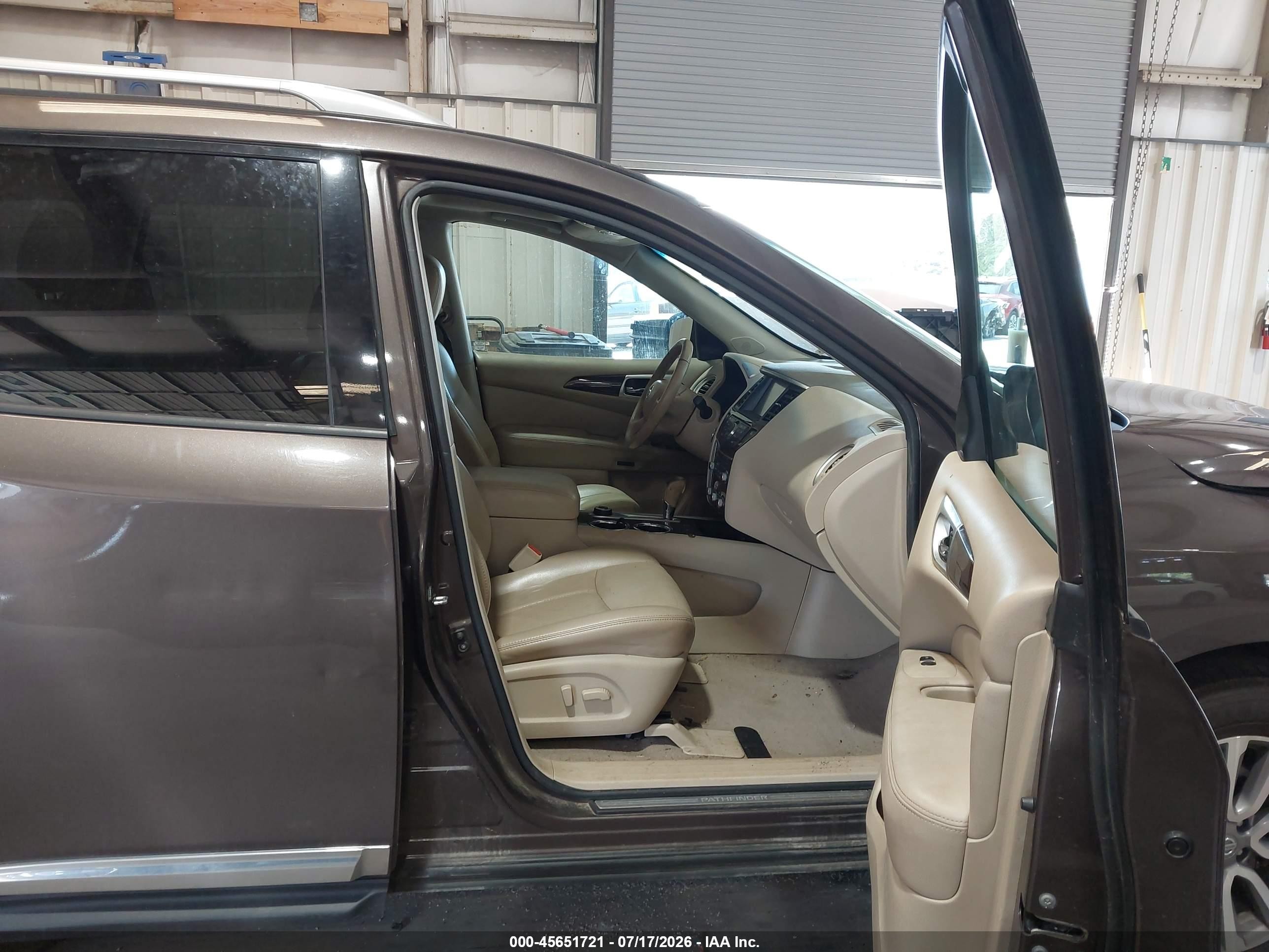2015 Nissan Pathfinder Sl Brown vin: 5N1AR2MMXFC719620
