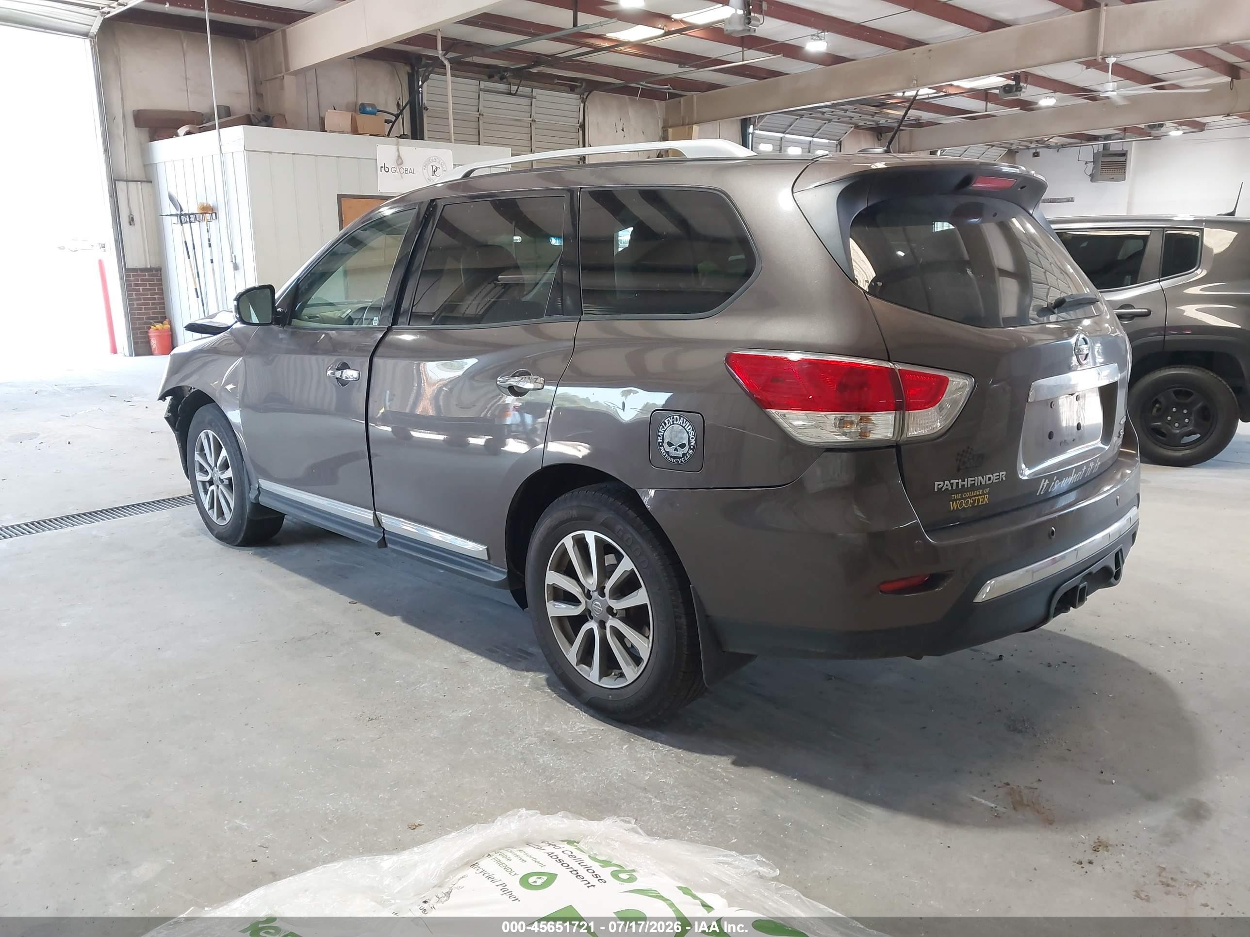 2015 Nissan Pathfinder Sl Brown vin: 5N1AR2MMXFC719620