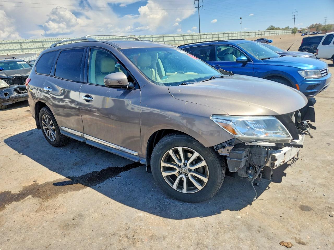 2013 Nissan Pathfinder S Brown vin: 5N1AR2MN0DC618110