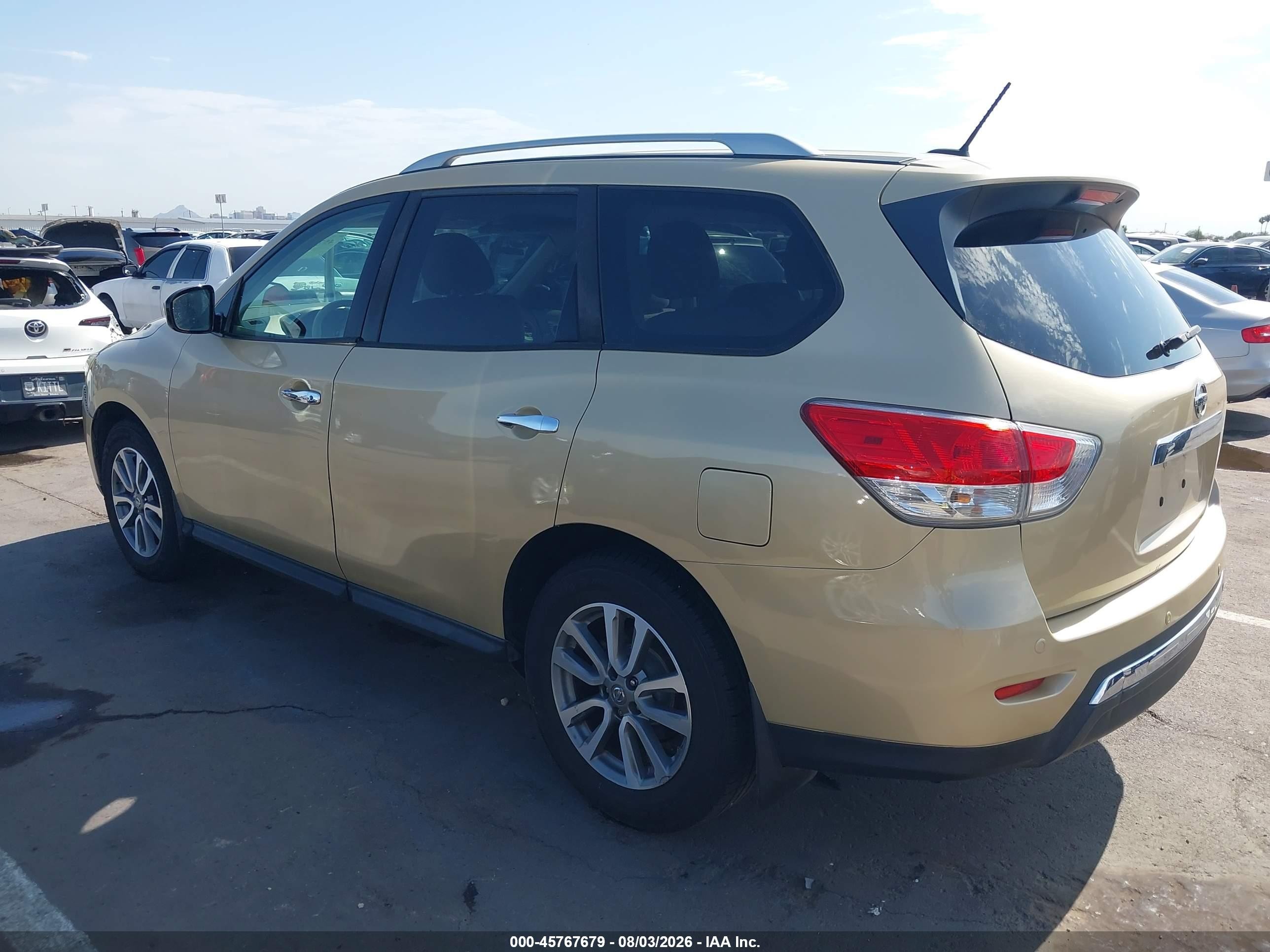 2013 Nissan Pathfinder Sv Золотой vin: 5N1AR2MN0DC621637