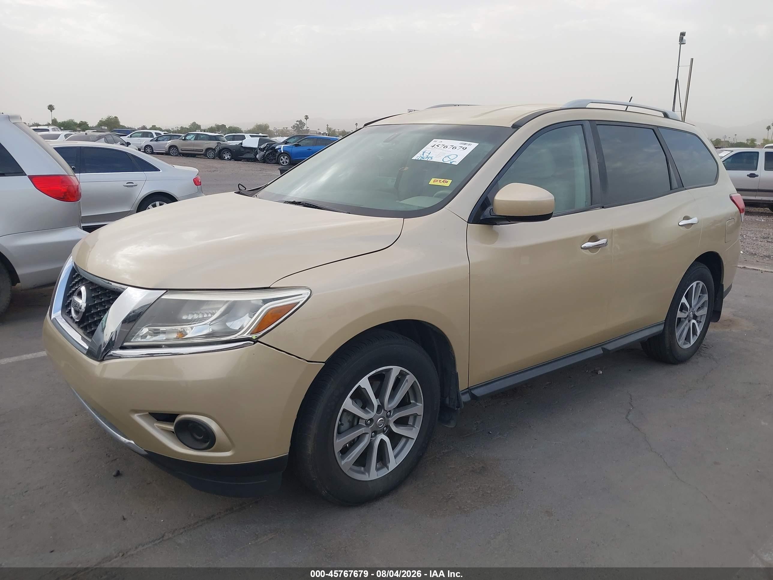 2013 Nissan Pathfinder Sv Золотой vin: 5N1AR2MN0DC621637