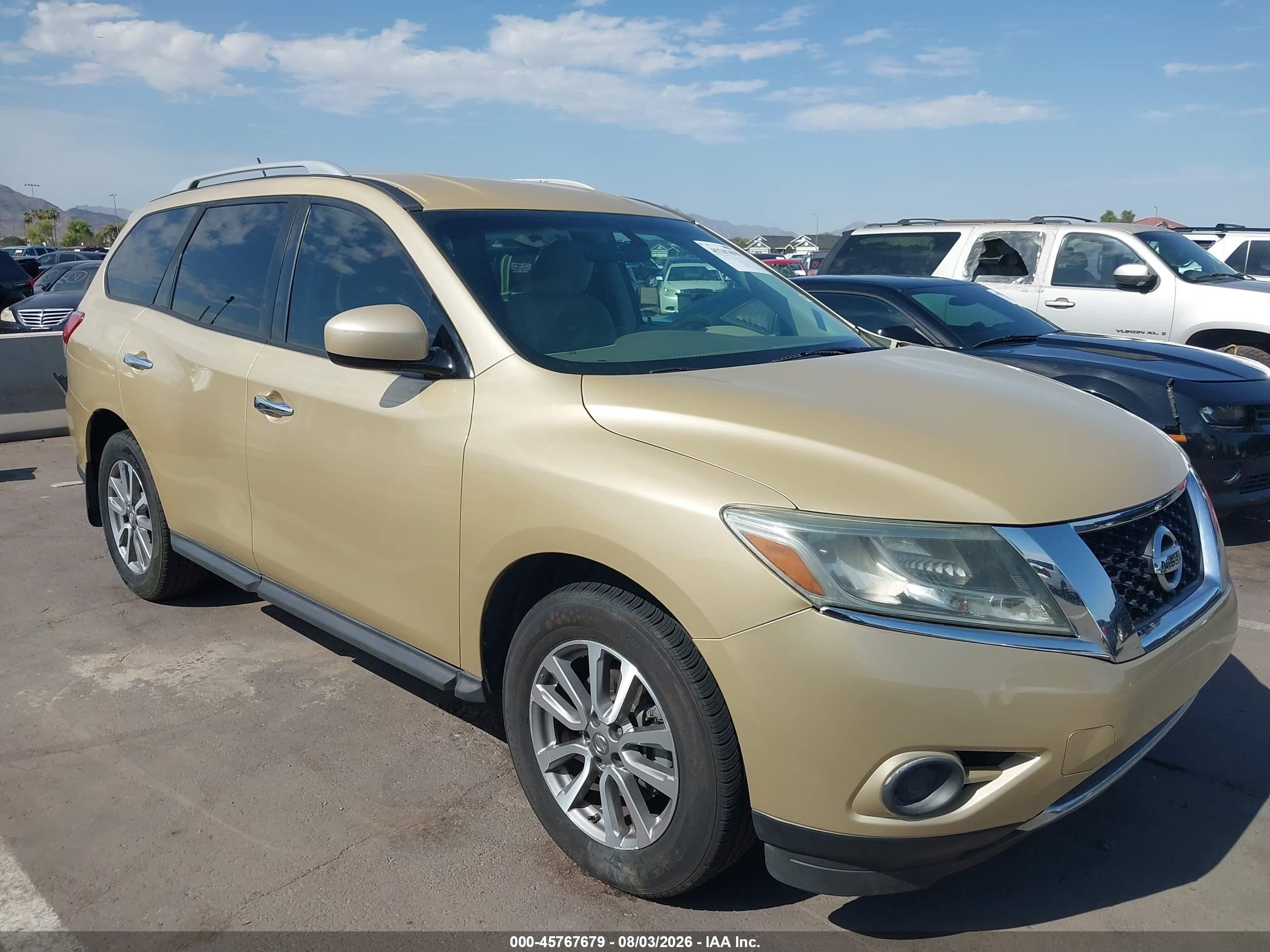 2013 Nissan Pathfinder Sv Золотой vin: 5N1AR2MN0DC621637