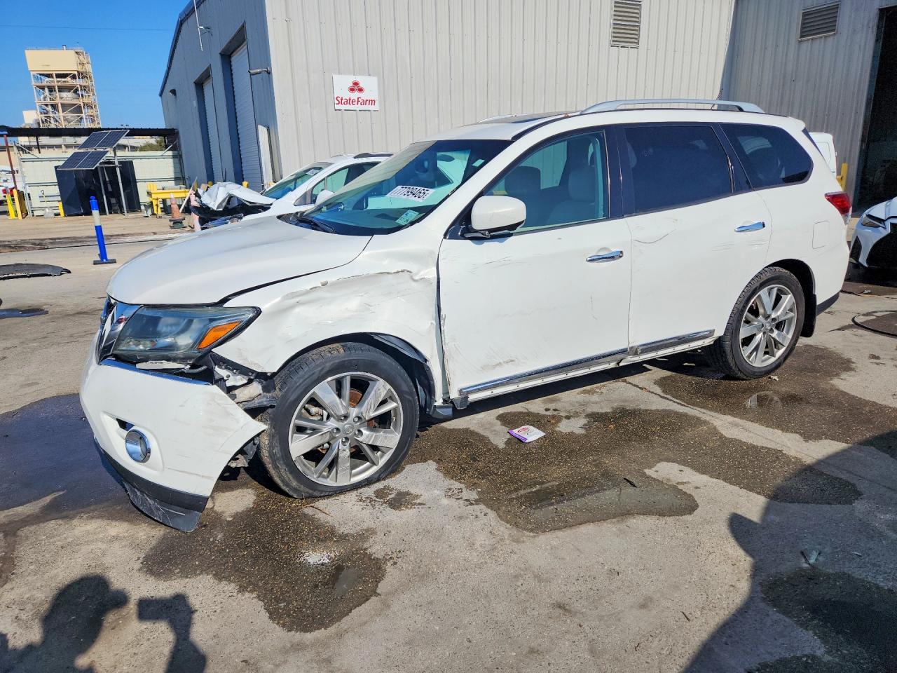 2013 Nissan Pathfinder S White vin: 5N1AR2MN0DC650135