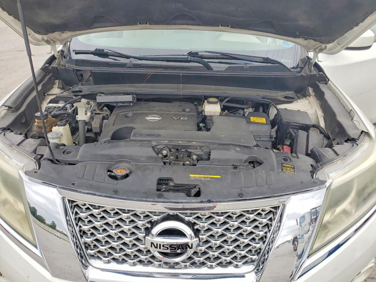 2013 Nissan Pathfinder S White vin: 5N1AR2MN0DC650622