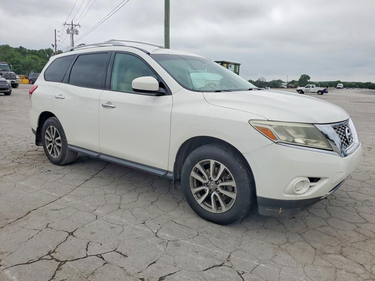 2013 Nissan Pathfinder S White vin: 5N1AR2MN0DC650622