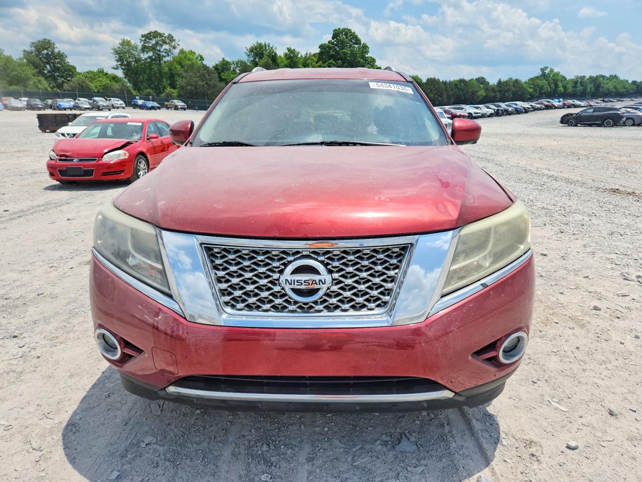 2013 Nissan Pathfinder S Red vin: 5N1AR2MN0DC667789