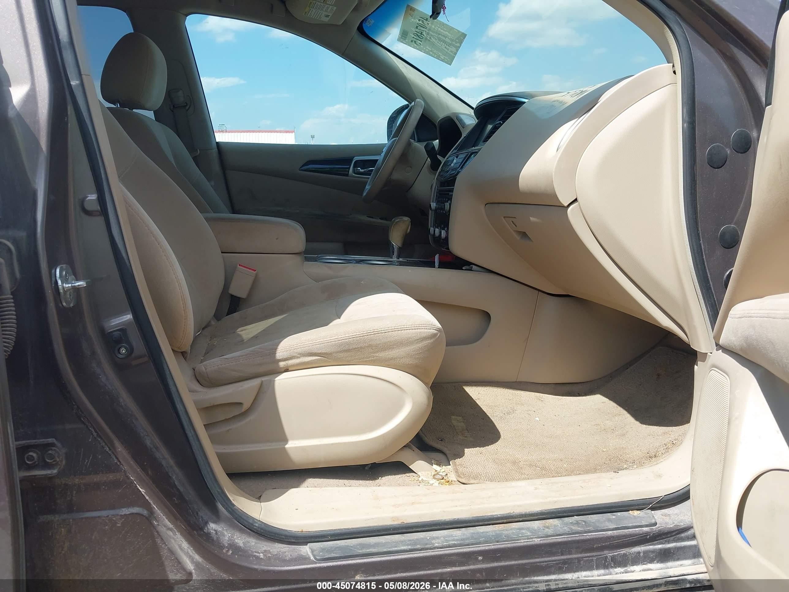 2013 Nissan Pathfinder Sv Gray vin: 5N1AR2MN0DC672460