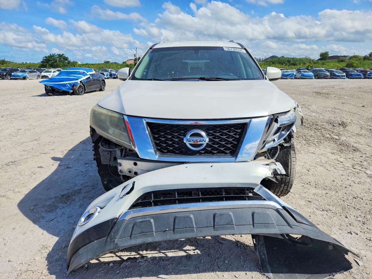 2013 Nissan Pathfinder S White vin: 5N1AR2MN0DC681269