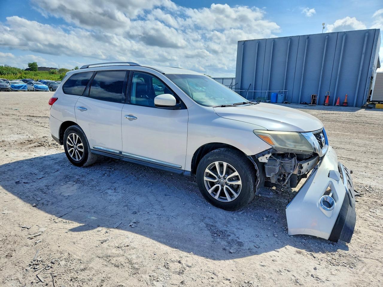 2013 Nissan Pathfinder S White vin: 5N1AR2MN0DC681269
