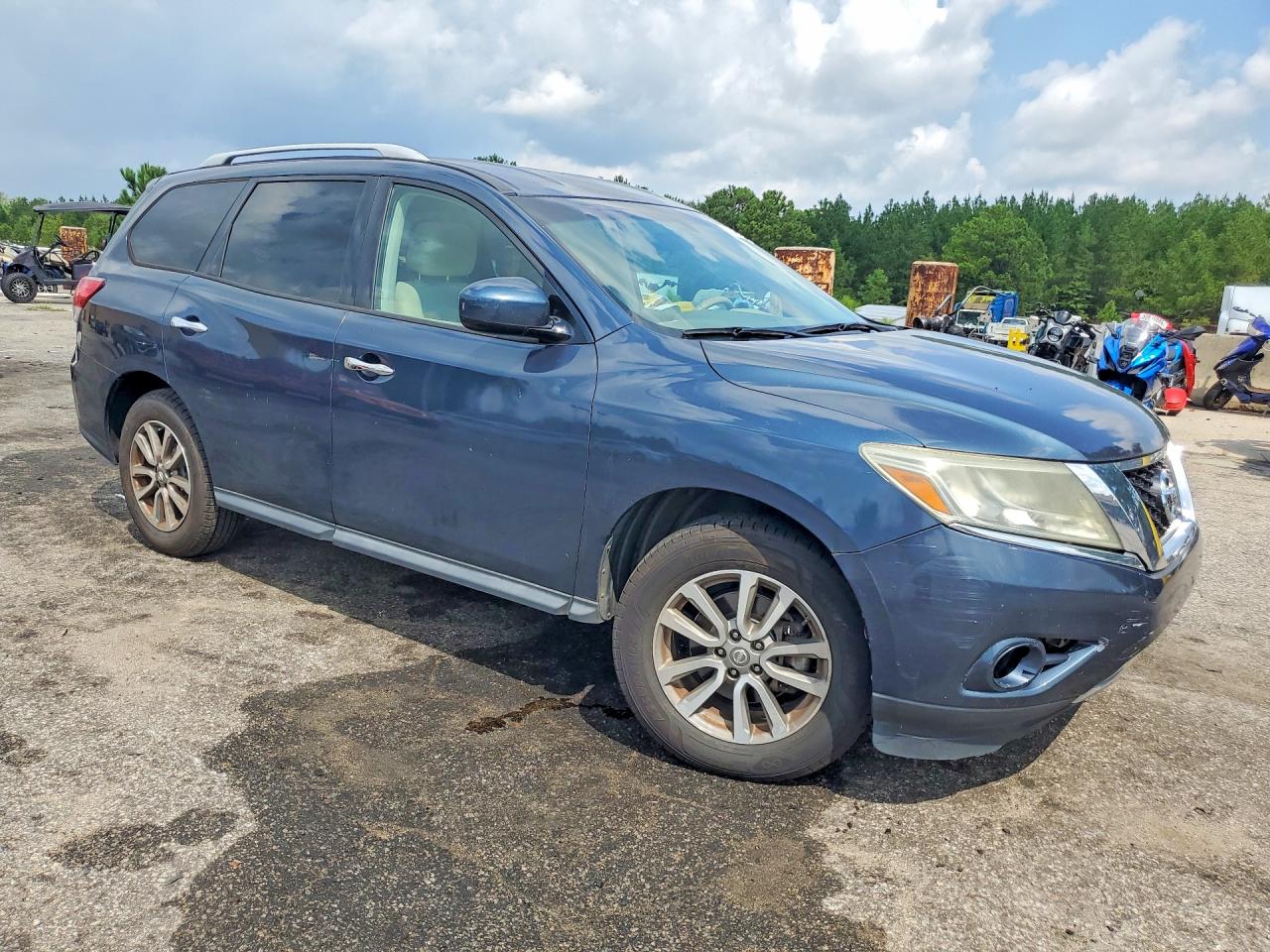 2013 Nissan Pathfinder S Blue vin: 5N1AR2MN0DC685676