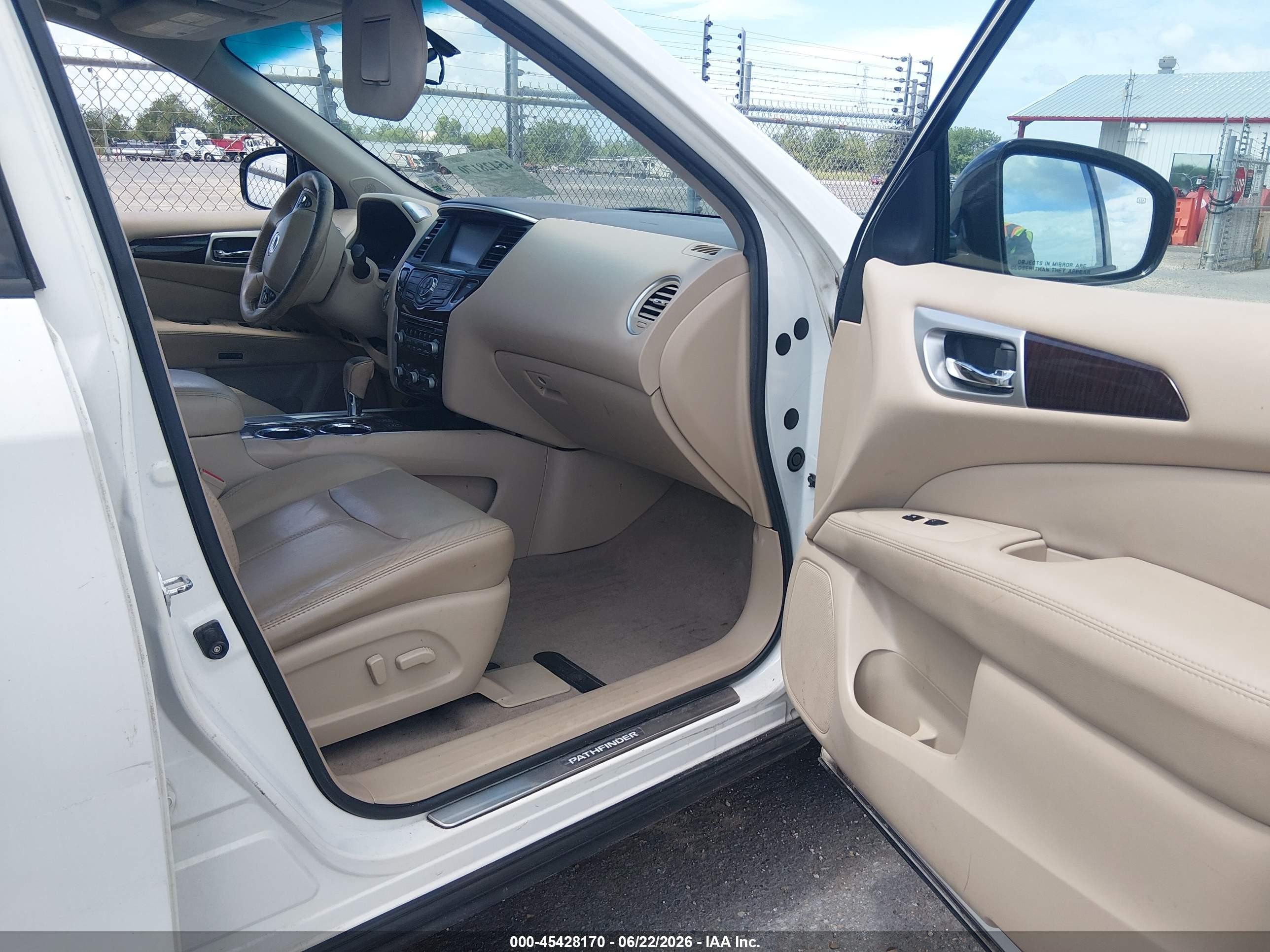 2014 Nissan Pathfinder Sl White vin: 5N1AR2MN0EC619808