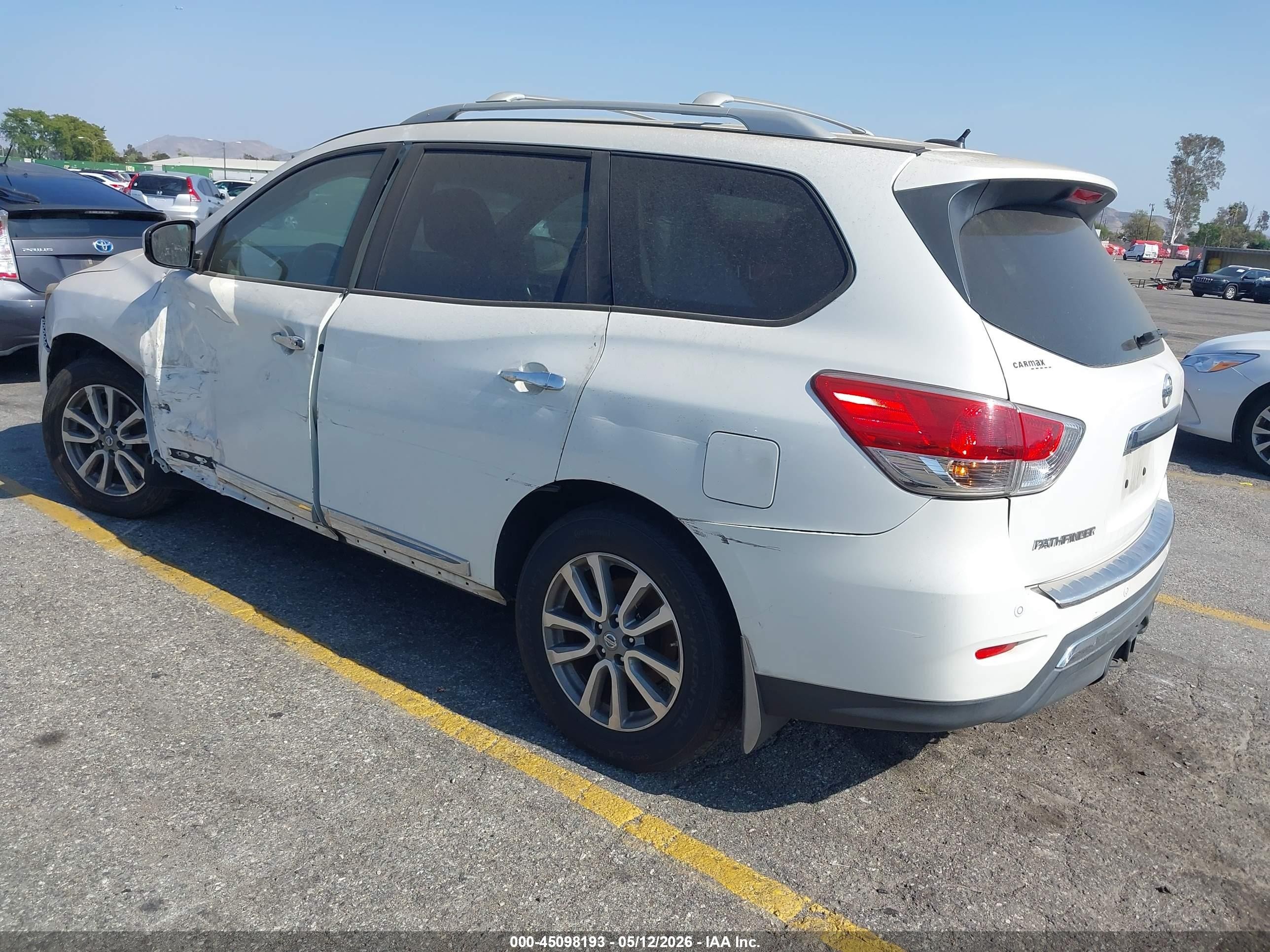 2014 Nissan Pathfinder Sl White vin: 5N1AR2MN0EC636768