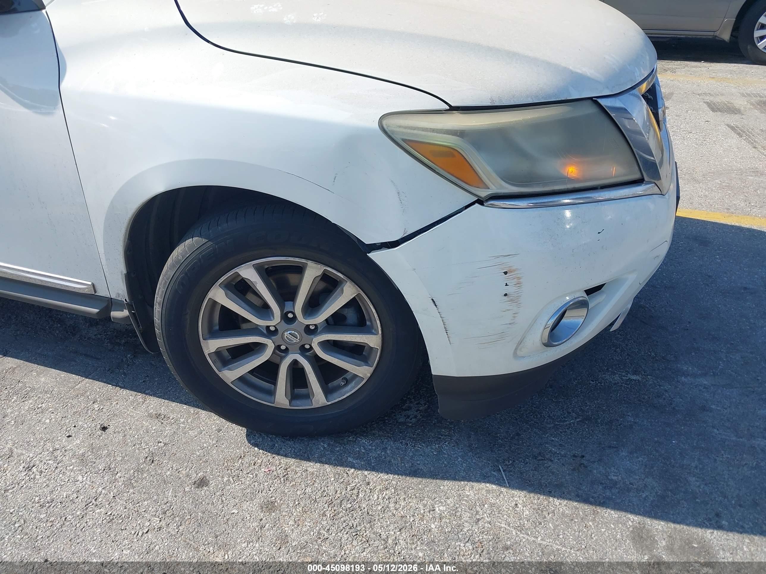 2014 Nissan Pathfinder Sl White vin: 5N1AR2MN0EC636768