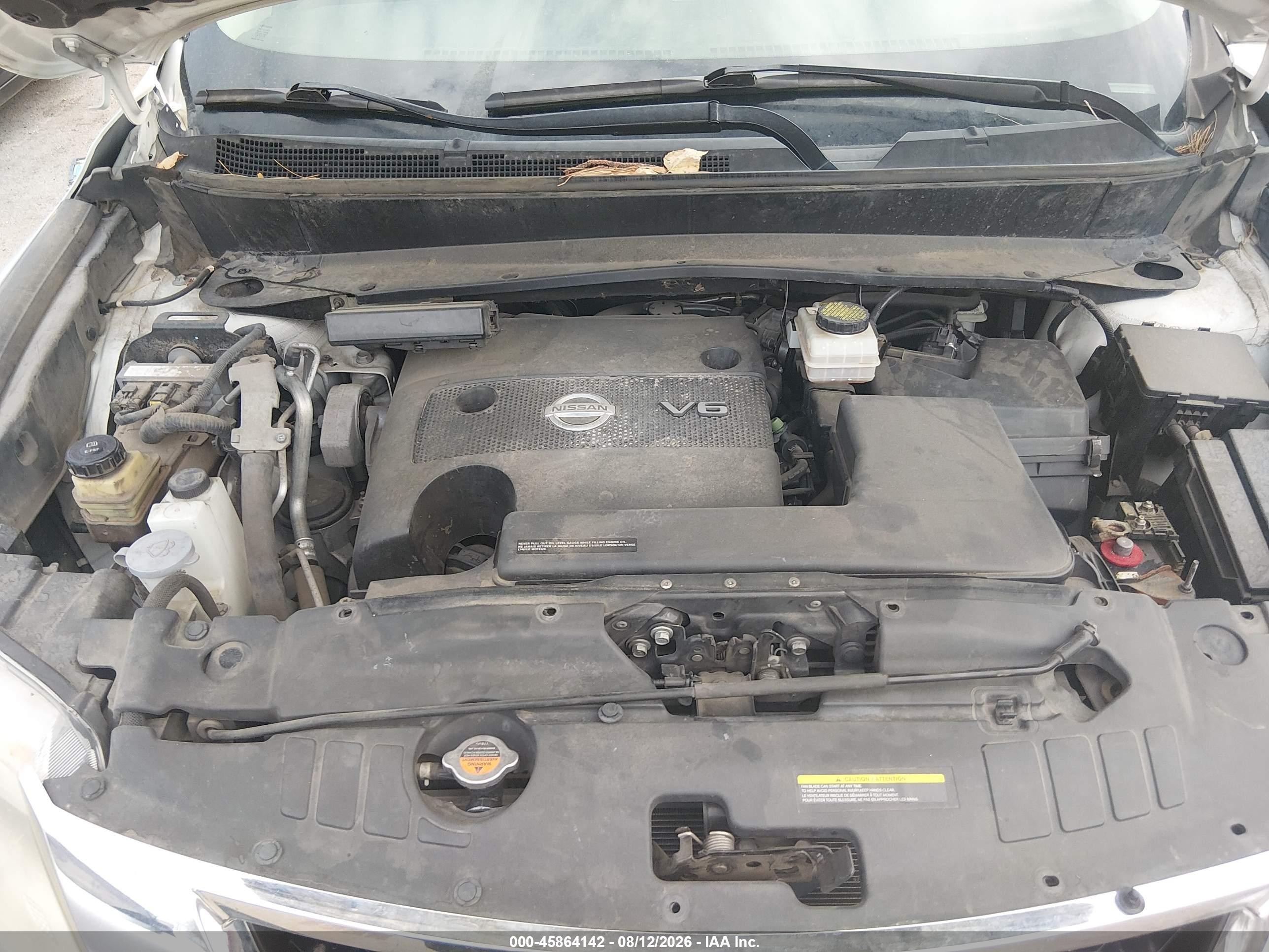 2014 Nissan Pathfinder Platinum Белый vin: 5N1AR2MN0EC641971