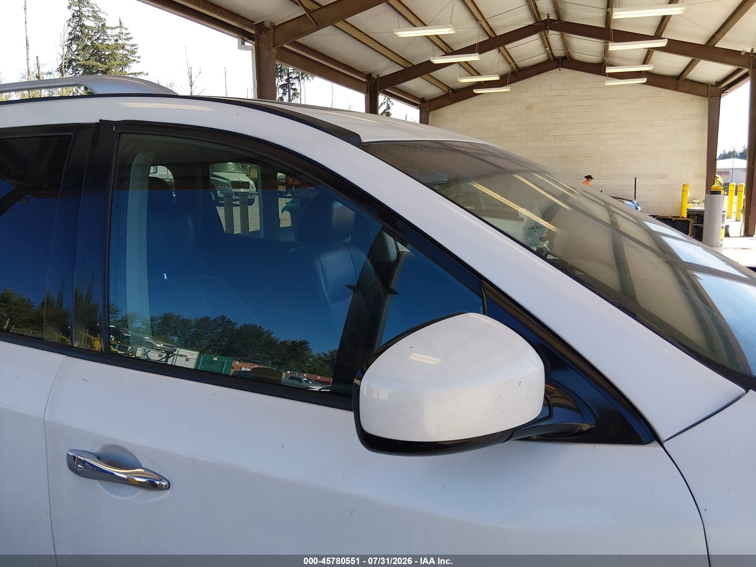 2014 Nissan Pathfinder Sl White vin: 5N1AR2MN0EC676218