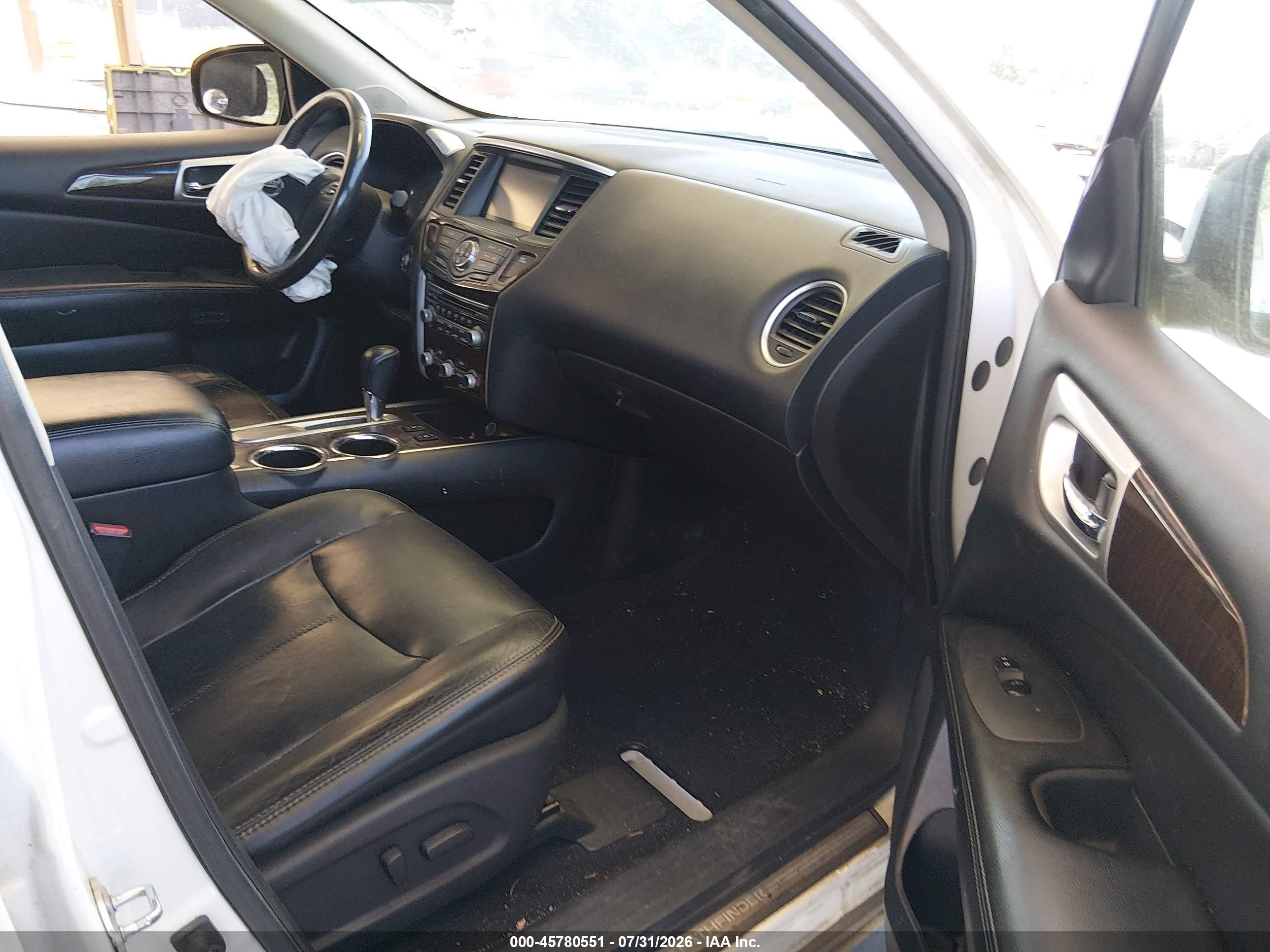2014 Nissan Pathfinder Sl White vin: 5N1AR2MN0EC676218