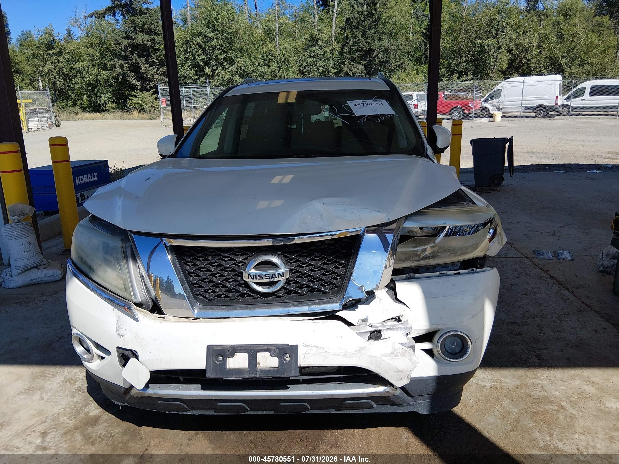 2014 Nissan Pathfinder Sl White vin: 5N1AR2MN0EC676218