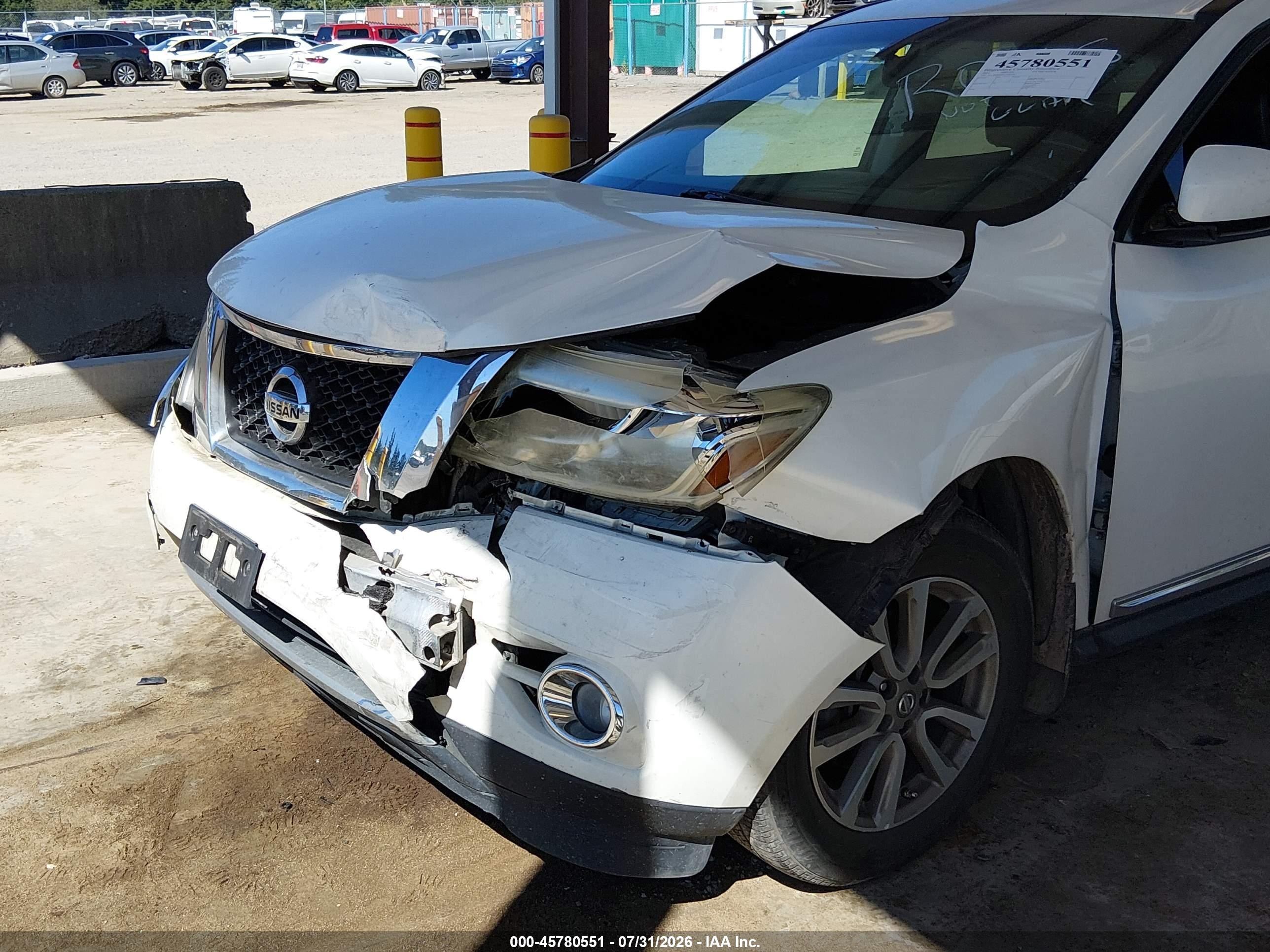 2014 Nissan Pathfinder Sl White vin: 5N1AR2MN0EC676218