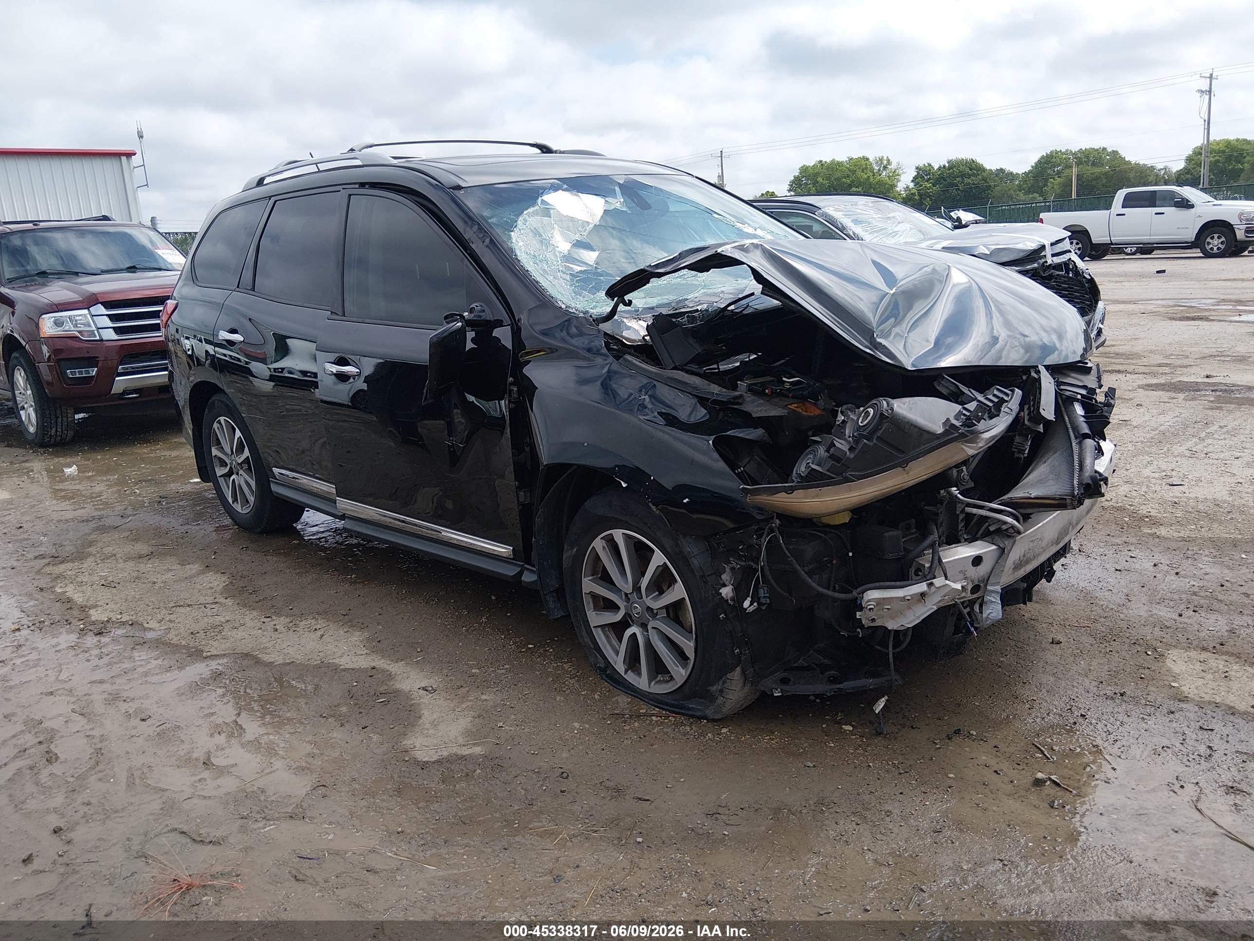 2014 Nissan Pathfinder Sl Black vin: 5N1AR2MN0EC686294