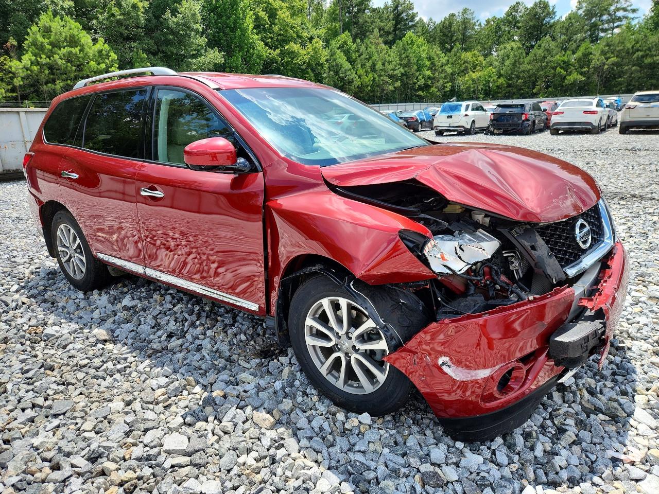 2014 Nissan Pathfinder Sl Red vin: 5N1AR2MN0EC697473