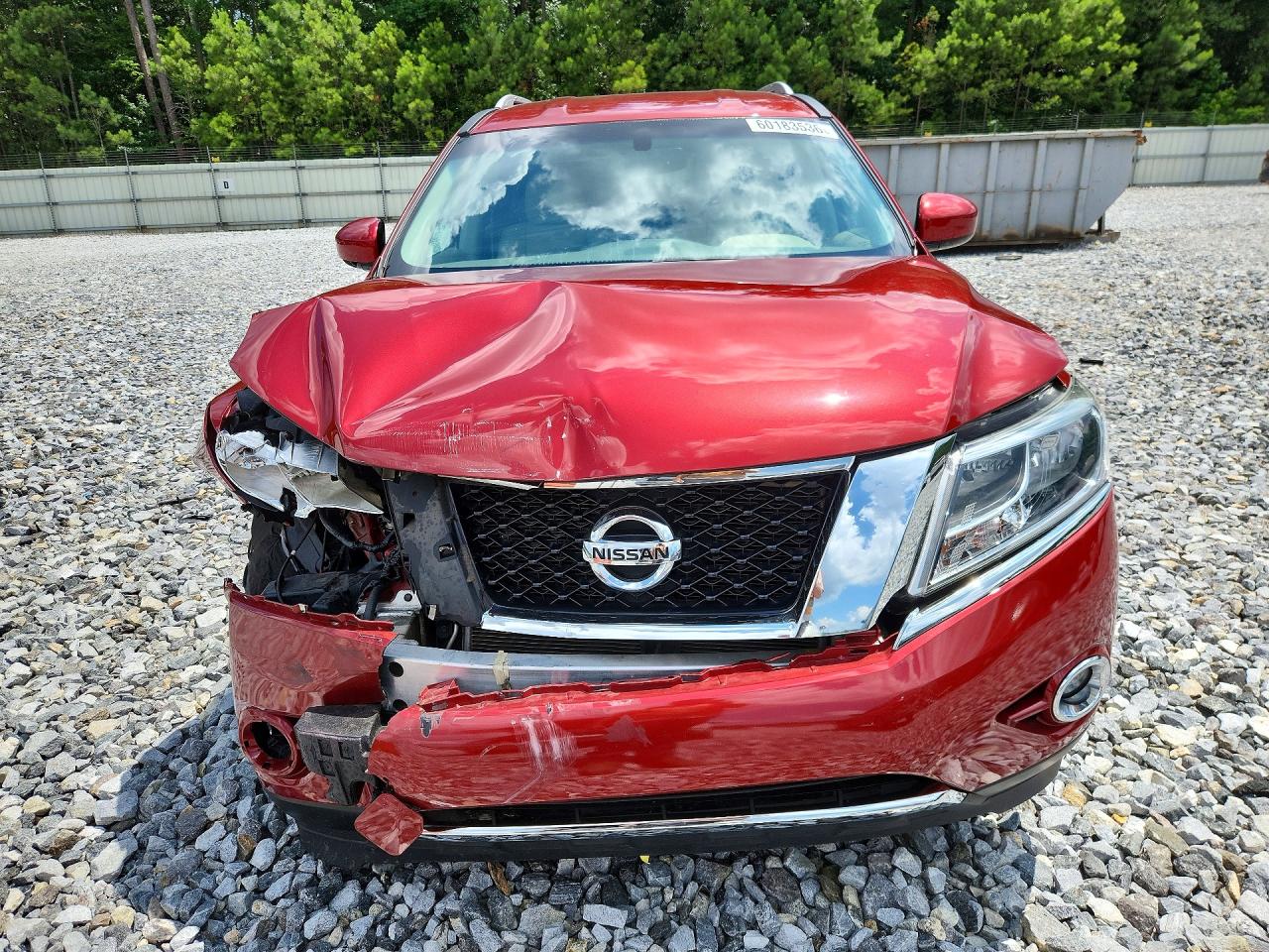 2014 Nissan Pathfinder Sl Red vin: 5N1AR2MN0EC697473