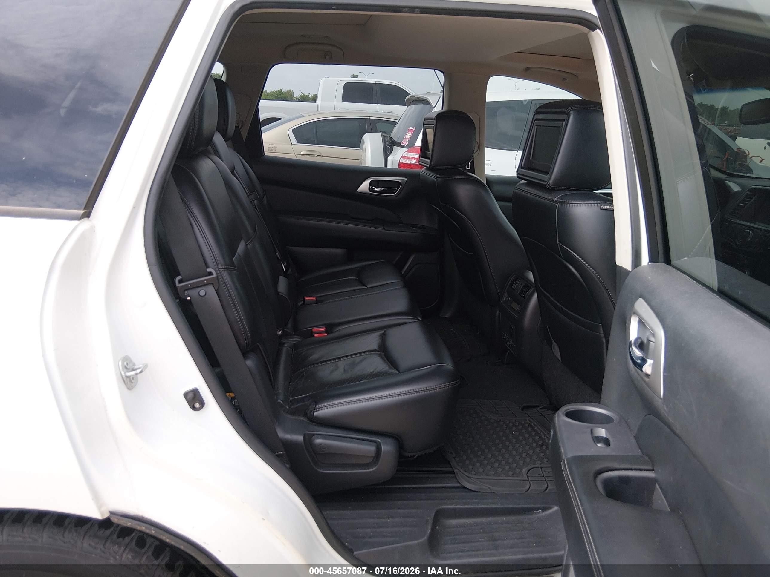 2014 Nissan Pathfinder Platinum White vin: 5N1AR2MN0EC728558