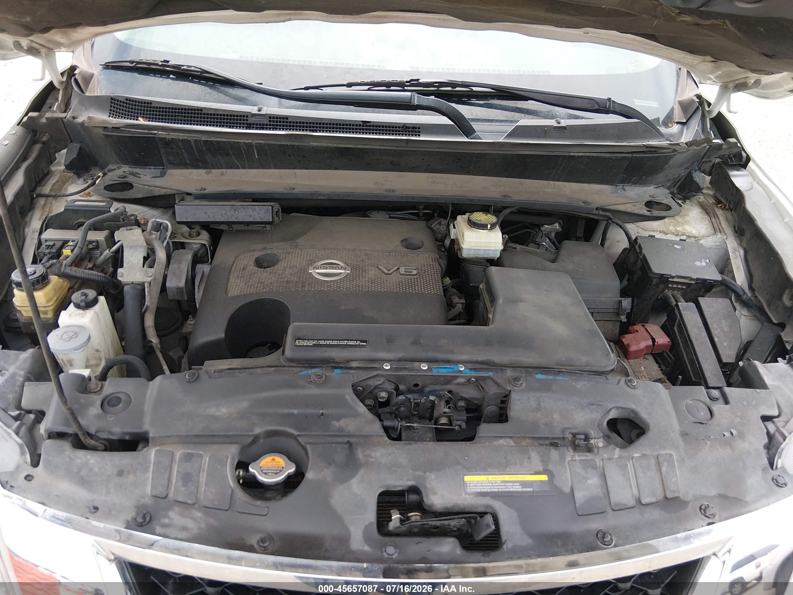 2014 Nissan Pathfinder Platinum White vin: 5N1AR2MN0EC728558