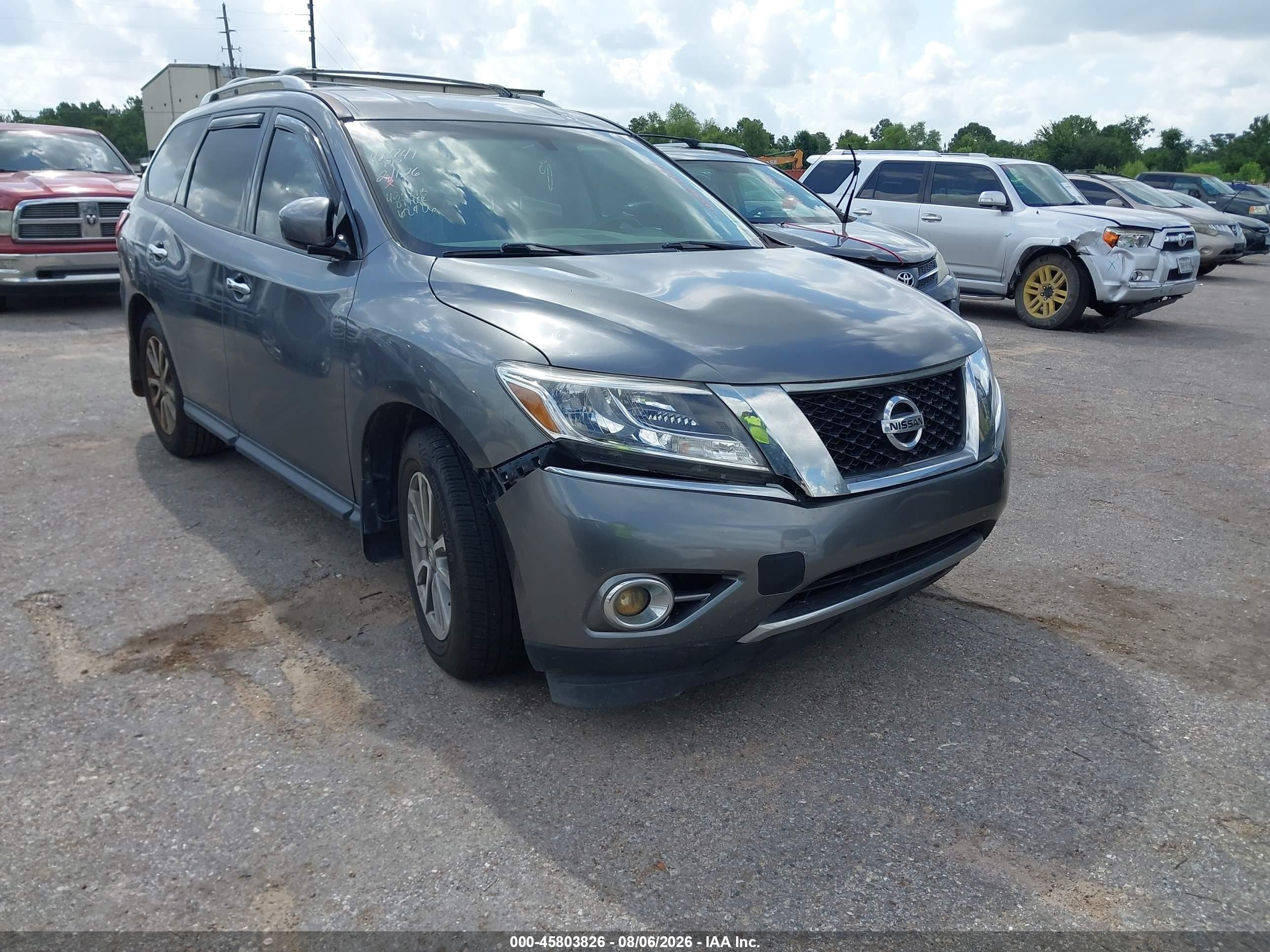 2015 Nissan Pathfinder Sv Серый vin: 5N1AR2MN0FC614934