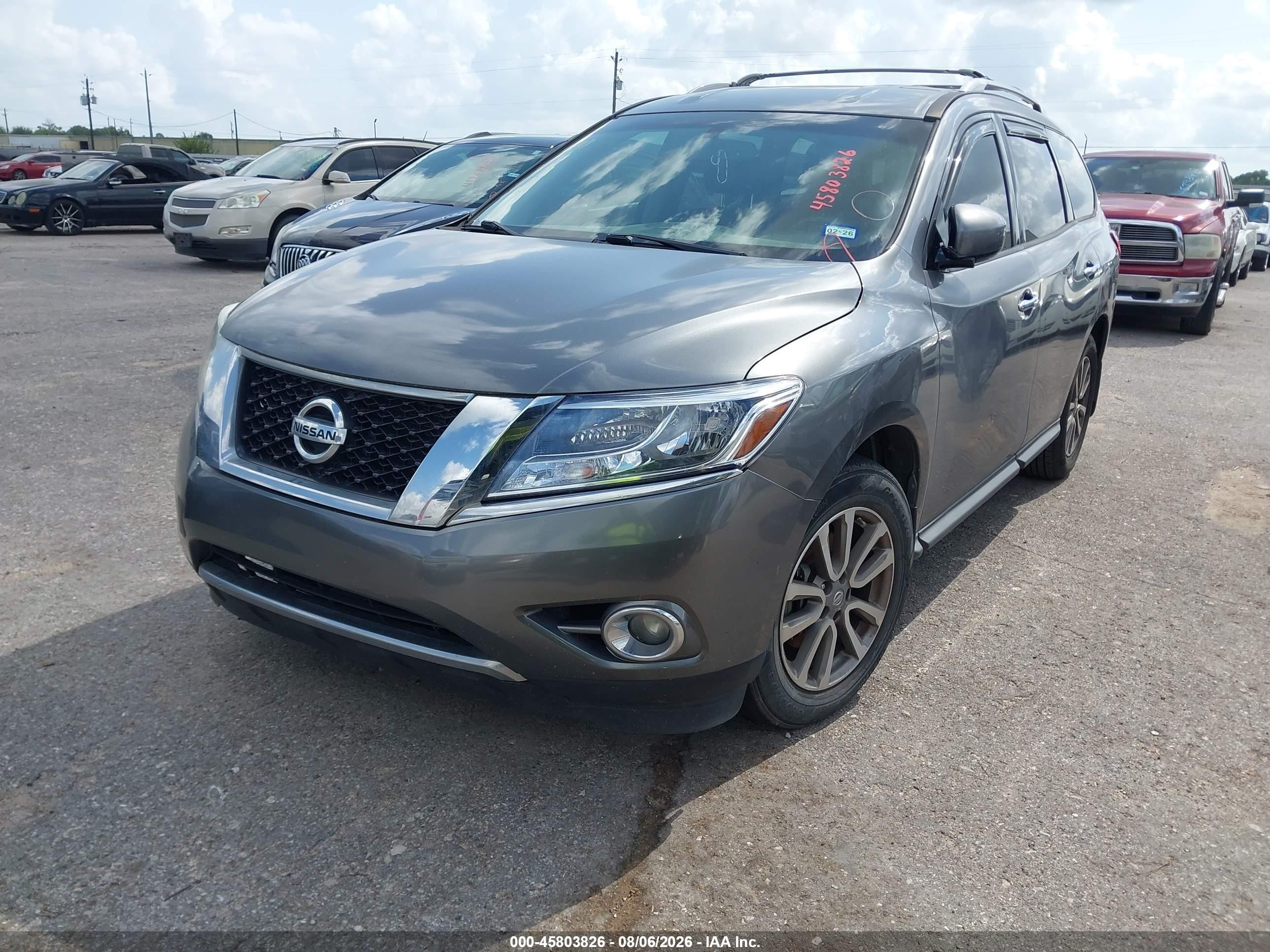 2015 Nissan Pathfinder Sv Серый vin: 5N1AR2MN0FC614934