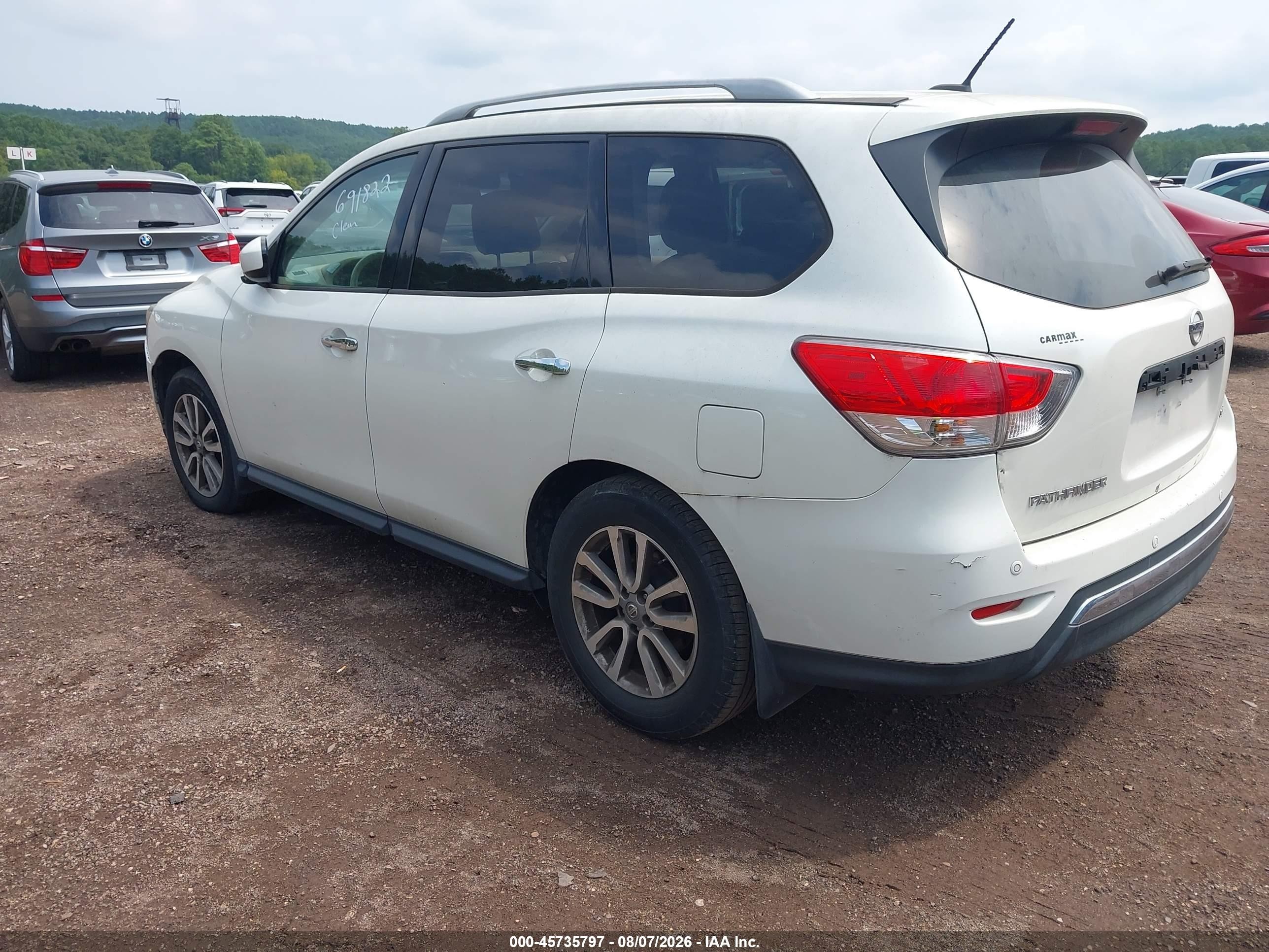 2015 Nissan Pathfinder Sv White vin: 5N1AR2MN0FC691822