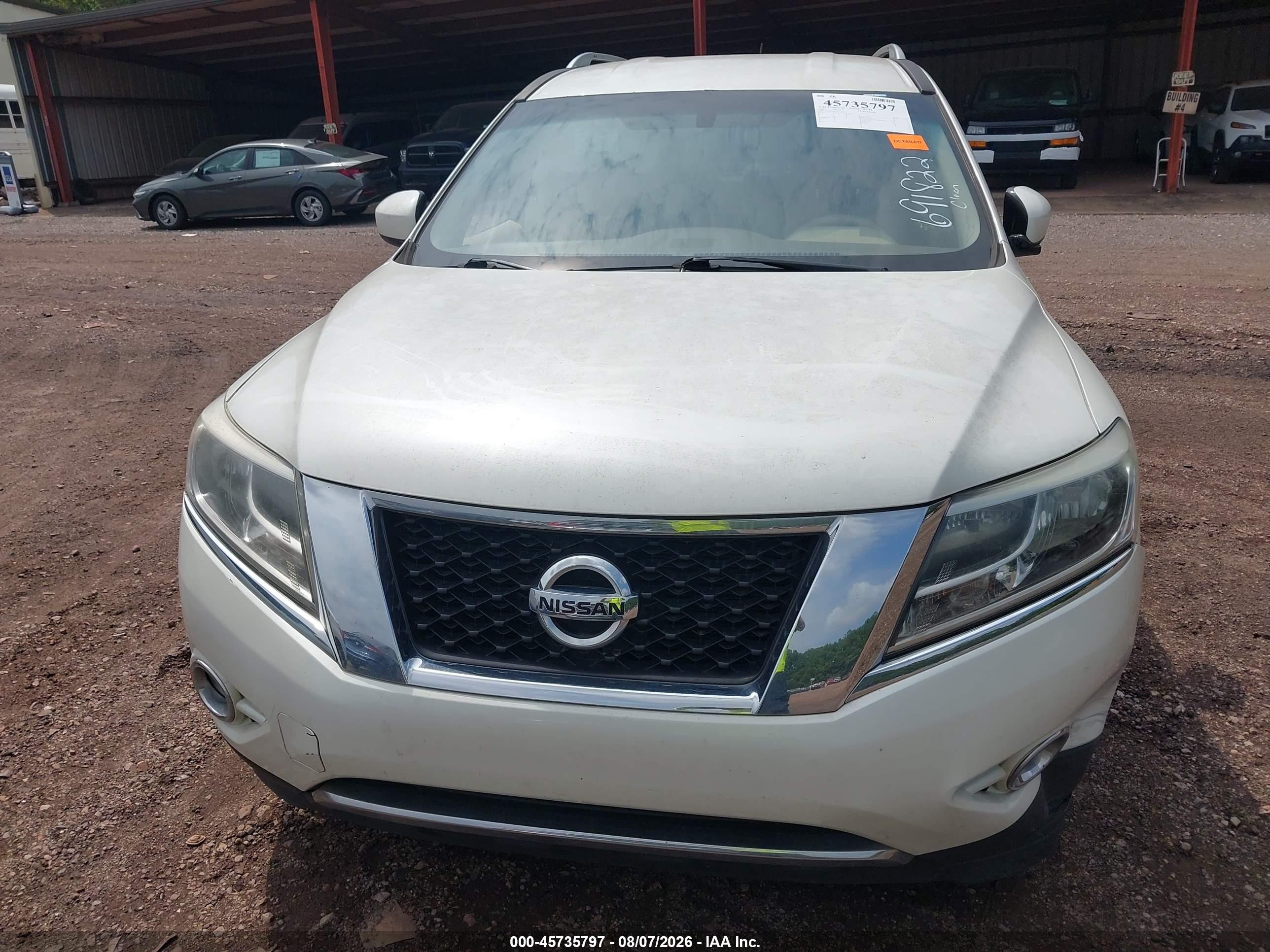2015 Nissan Pathfinder Sv White vin: 5N1AR2MN0FC691822