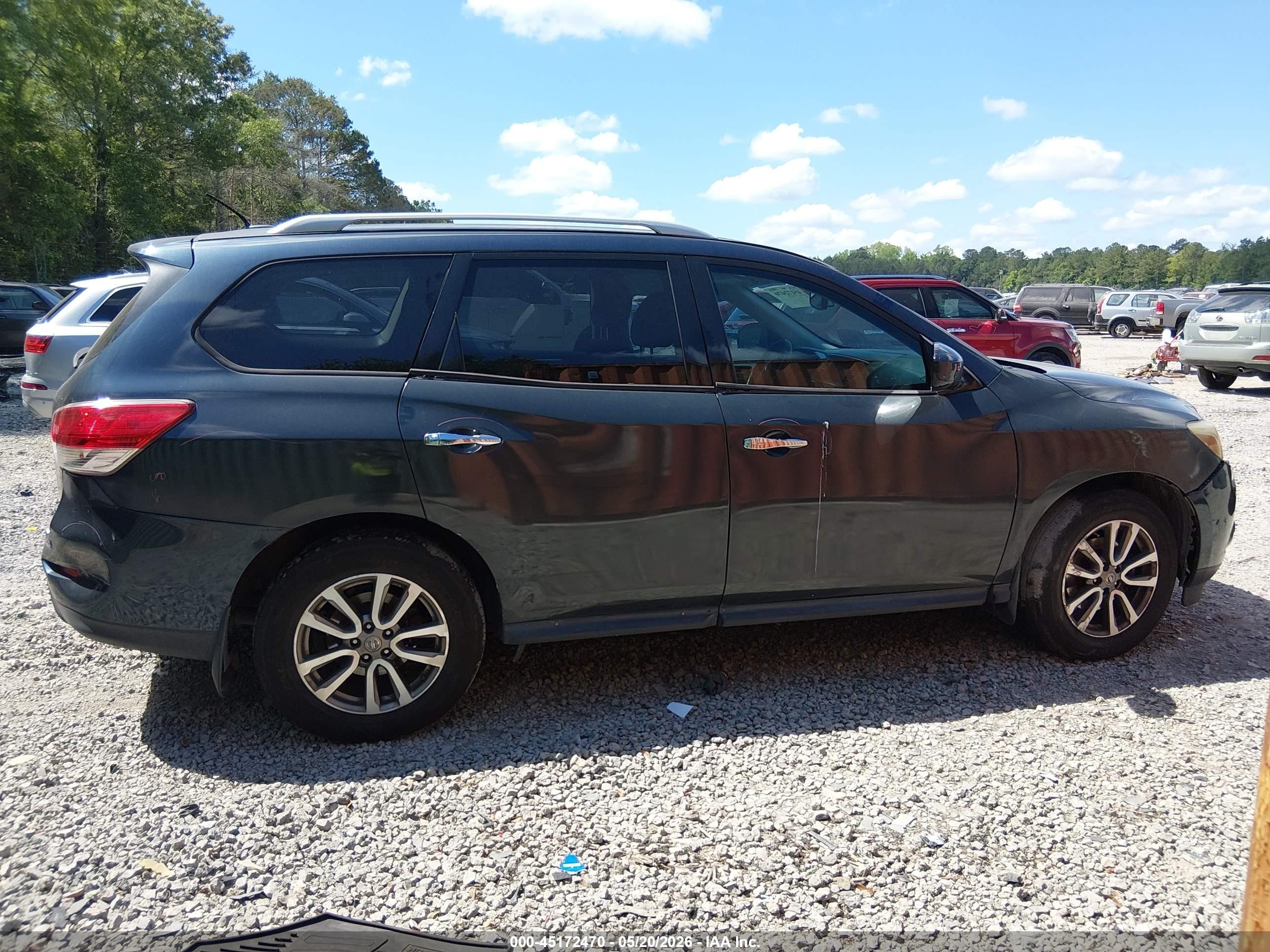 2015 Nissan Pathfinder Sv Blue vin: 5N1AR2MN0FC692727