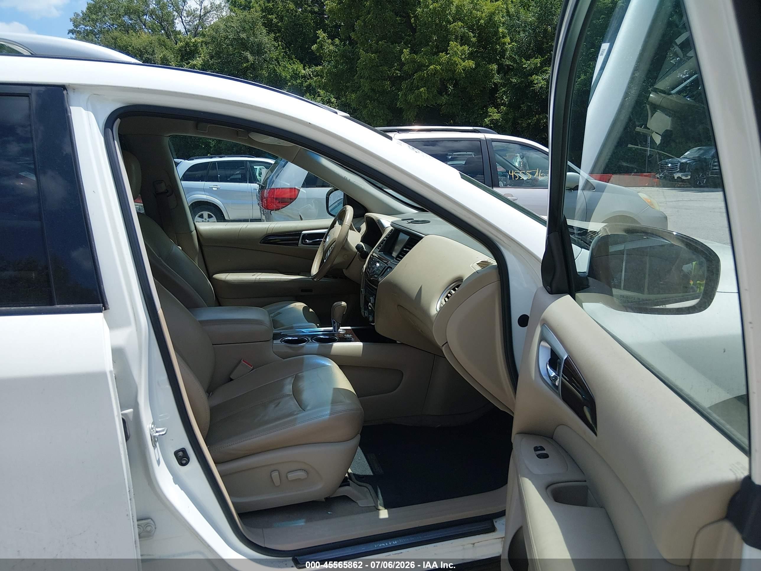 2015 Nissan Pathfinder Sl White vin: 5N1AR2MN0FC703158