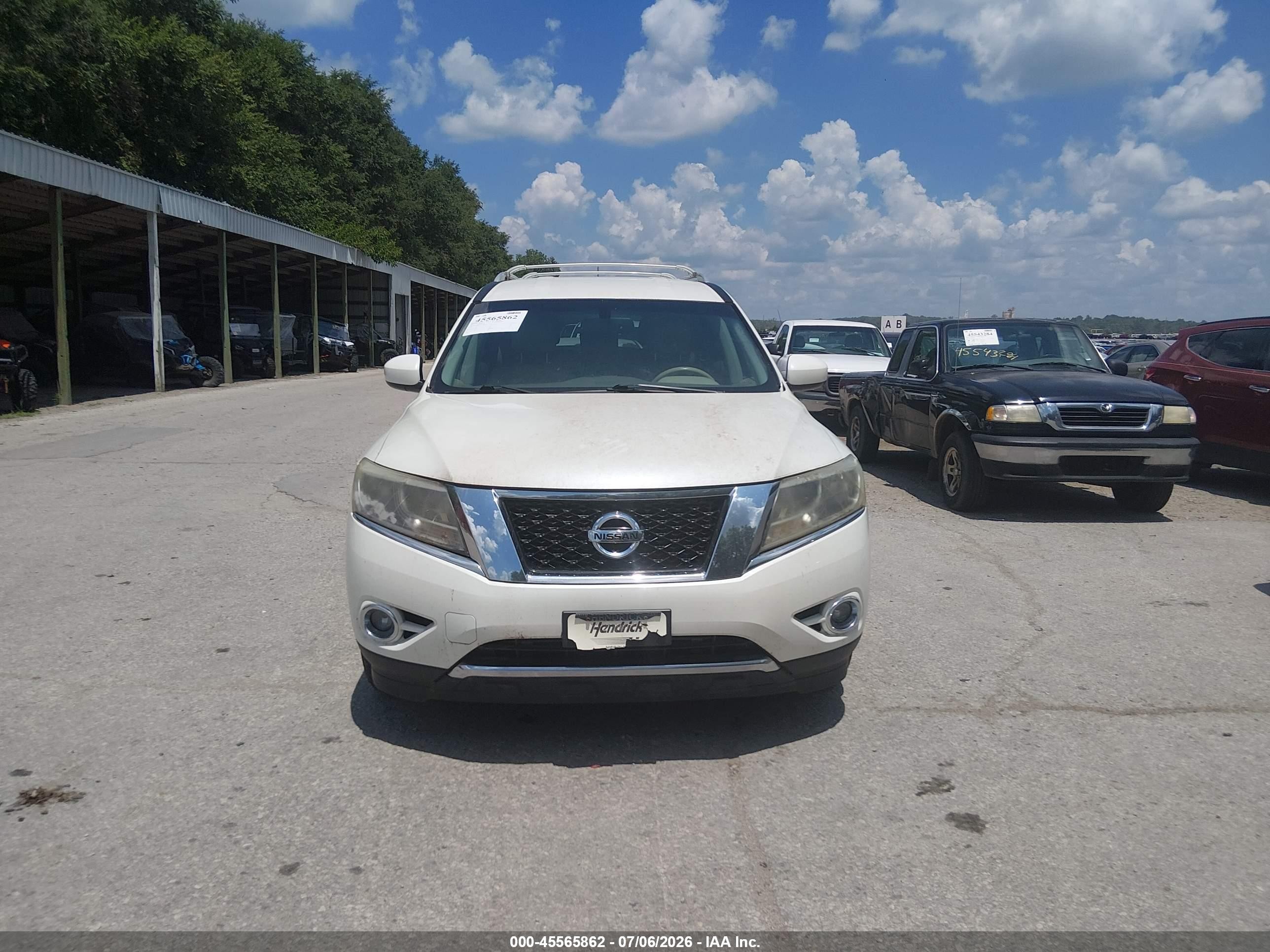 2015 Nissan Pathfinder Sl White vin: 5N1AR2MN0FC703158