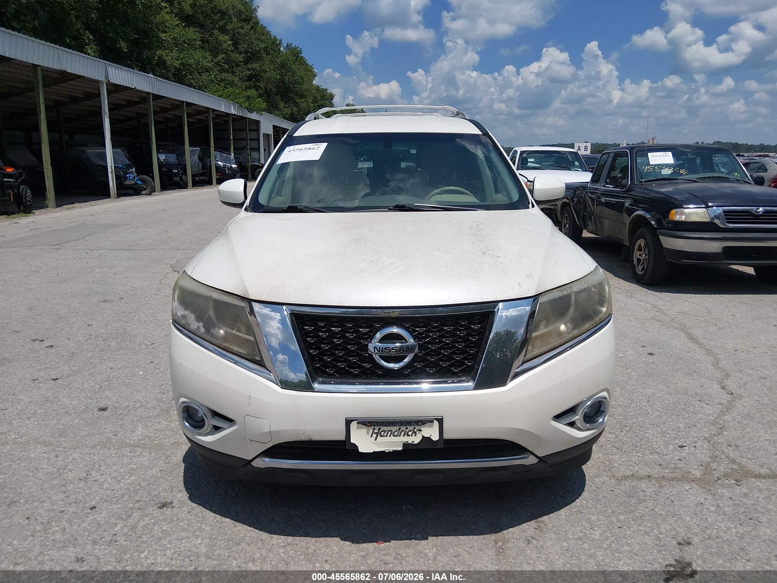 2015 Nissan Pathfinder Sl White vin: 5N1AR2MN0FC703158