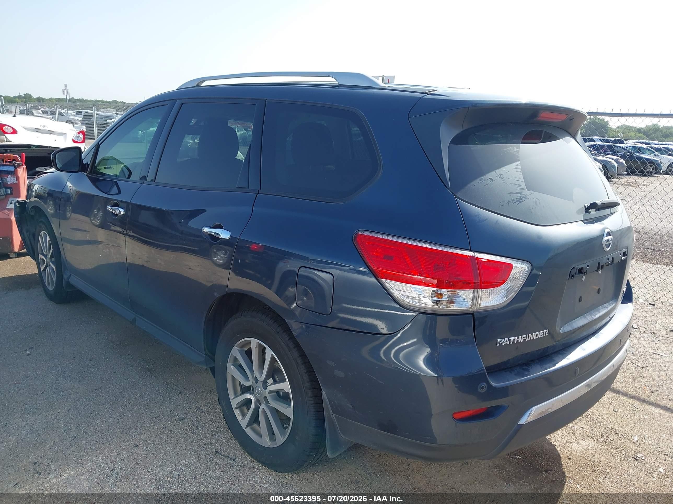 2015 Nissan Pathfinder Sv Blue vin: 5N1AR2MN0FC721482