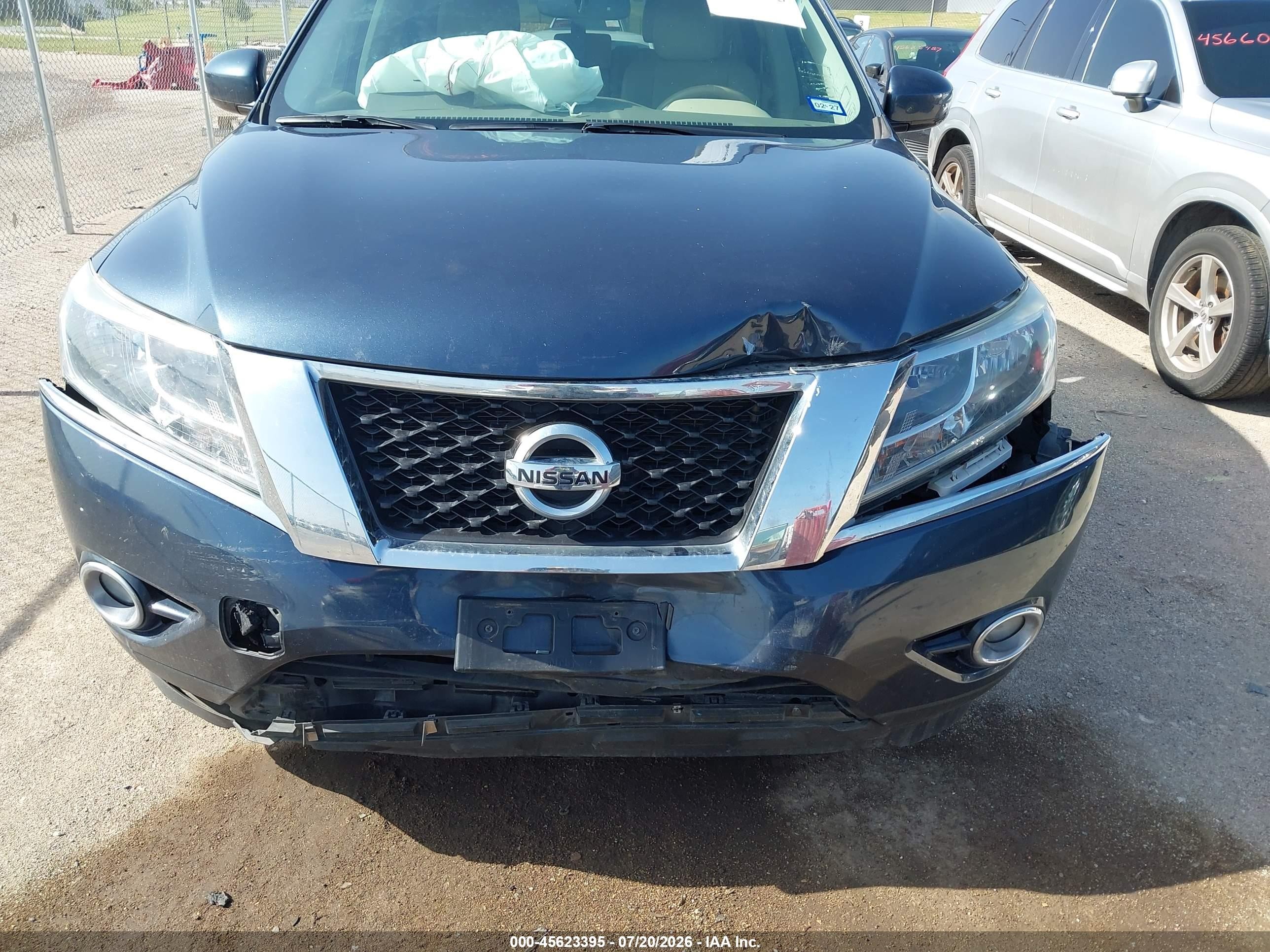 2015 Nissan Pathfinder Sv Blue vin: 5N1AR2MN0FC721482