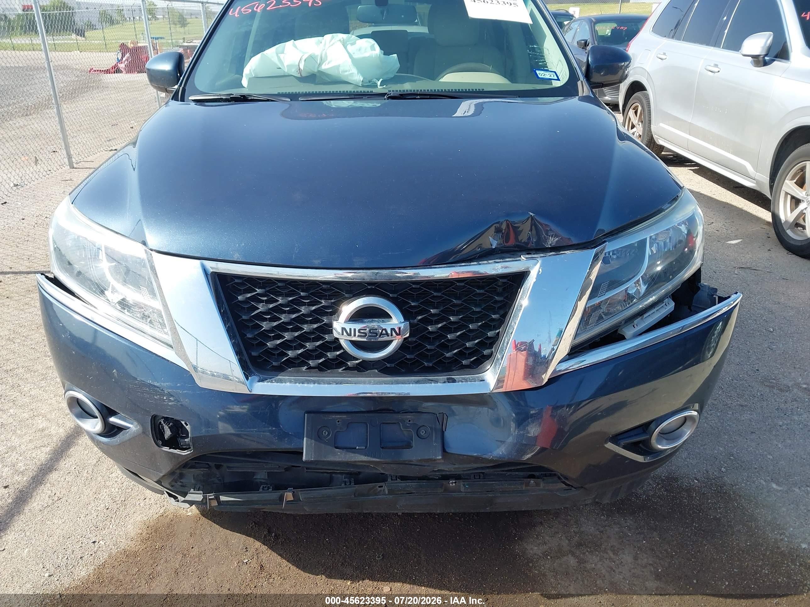 2015 Nissan Pathfinder Sv Blue vin: 5N1AR2MN0FC721482